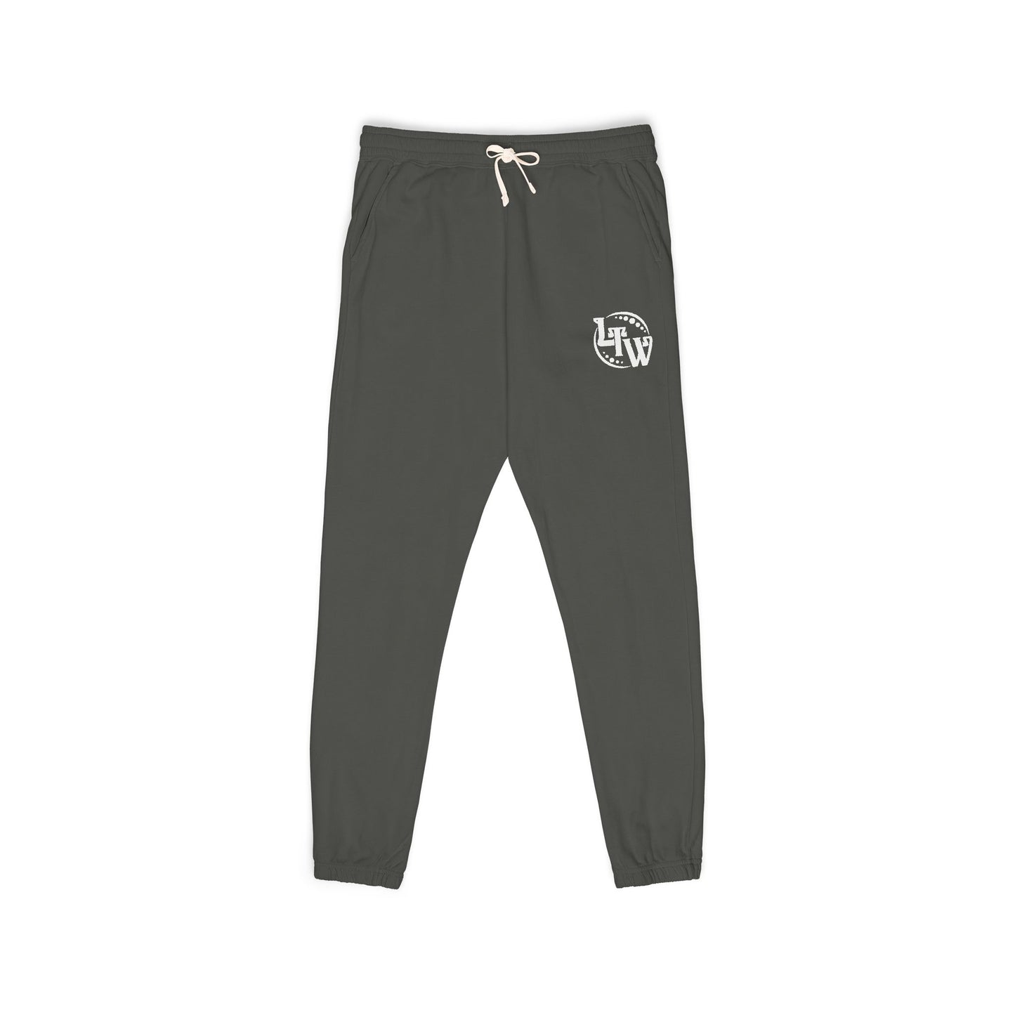 LTW White Monogram Unisex Sweatpants