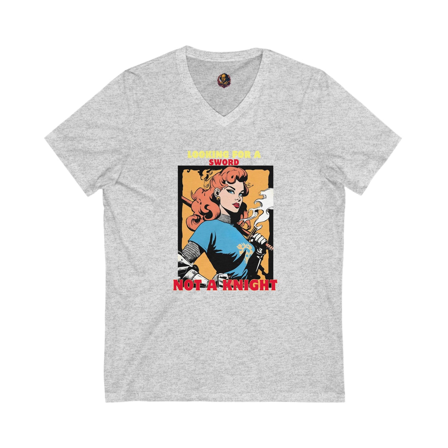 Looking for a Sword Not a Knight Unisex V-Neck Tee