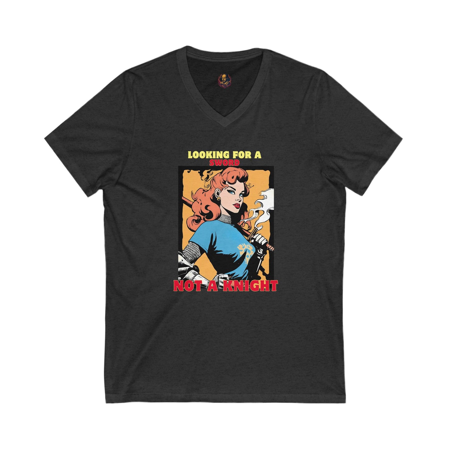 Looking for a Sword Not a Knight Unisex V-Neck Tee