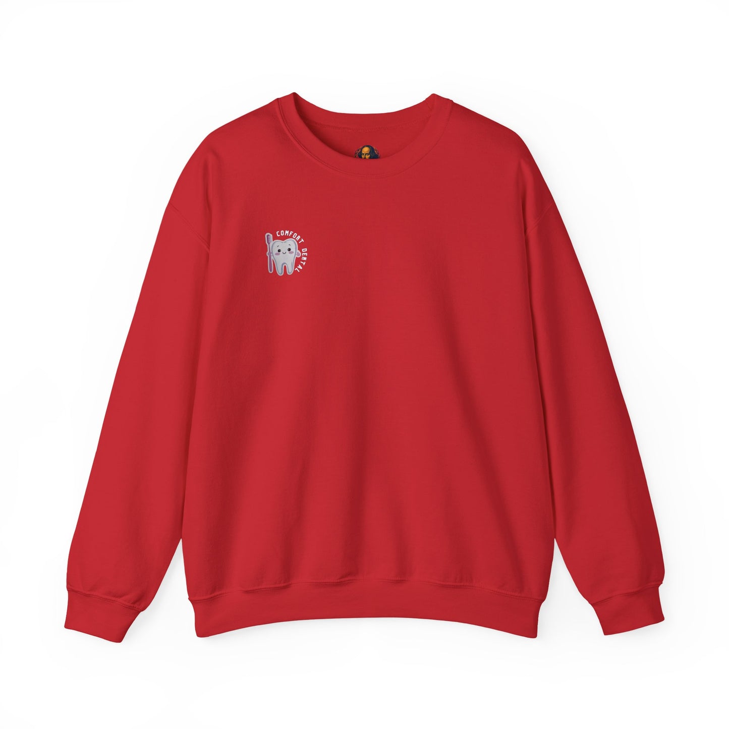 Comfort Dental Pocket and Back Logo Crewneck Sweatshirt Unisex