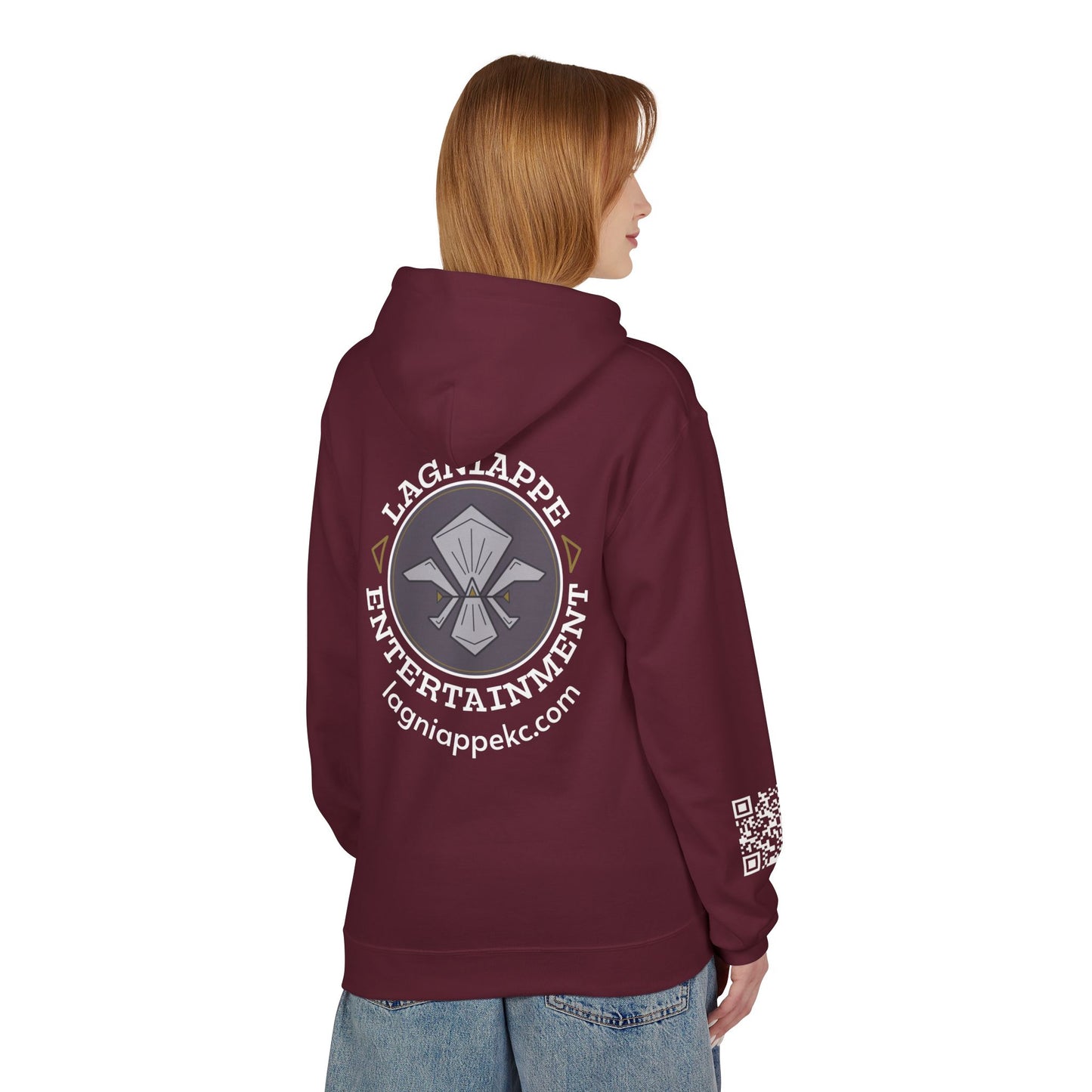 Lagniappe Entertainment Light Color Logo - Unisex Hoodie with Lagniappe Entertainment Design, Casual Streetwear, Gift for Music Lovers, Comfortable Layer, Festival Essential