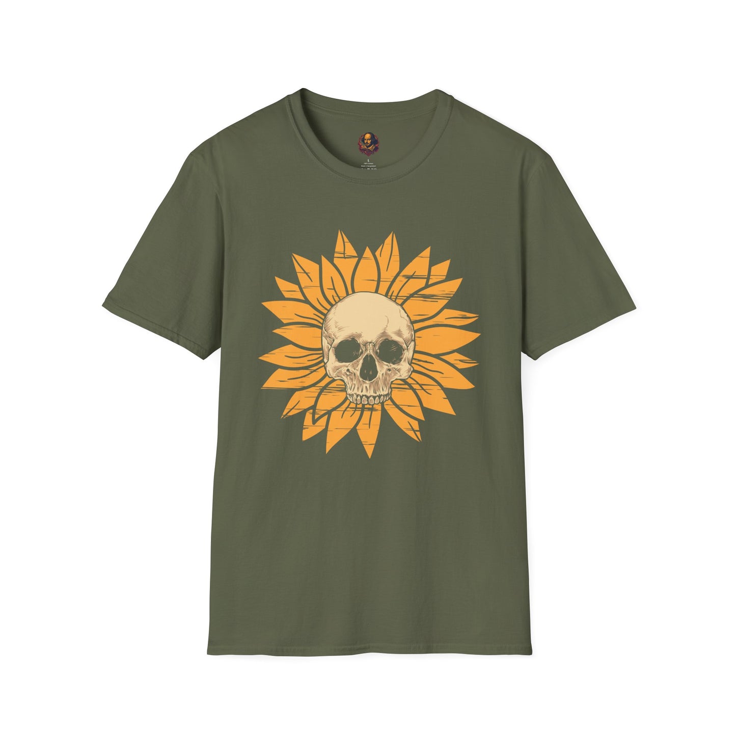 Skull Sunflower Softstyle Unisex Tee