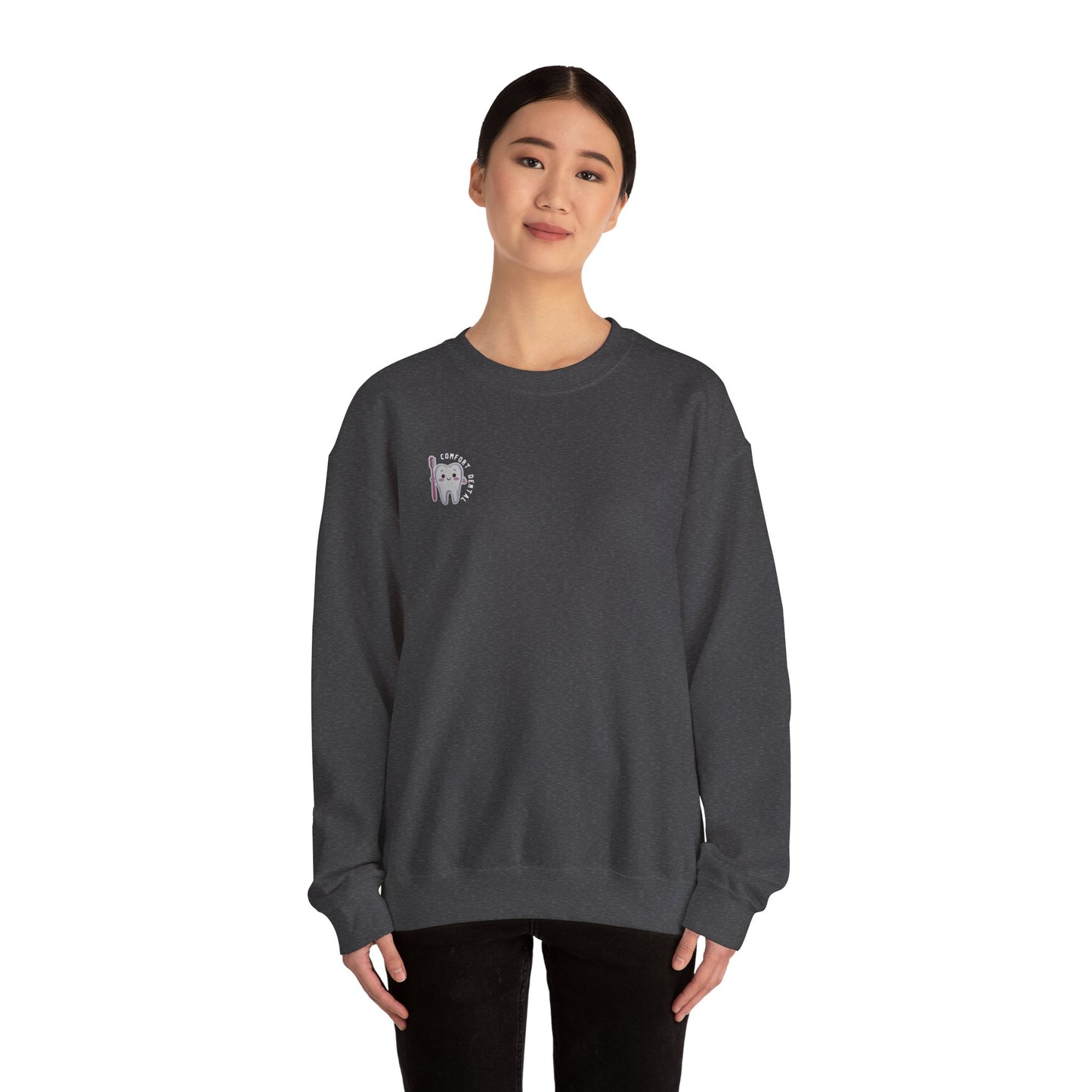 Comfort Dental Pocket and Back Logo Crewneck Sweatshirt Unisex