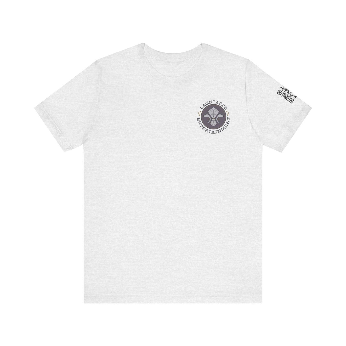 Lagniappe Entertainment Dark Color Logo - Unisex Jersey Tee, Casual Tee, Graphic T-Shirt, Unique Gift, Birthday Gift, Music Festival Apparel
