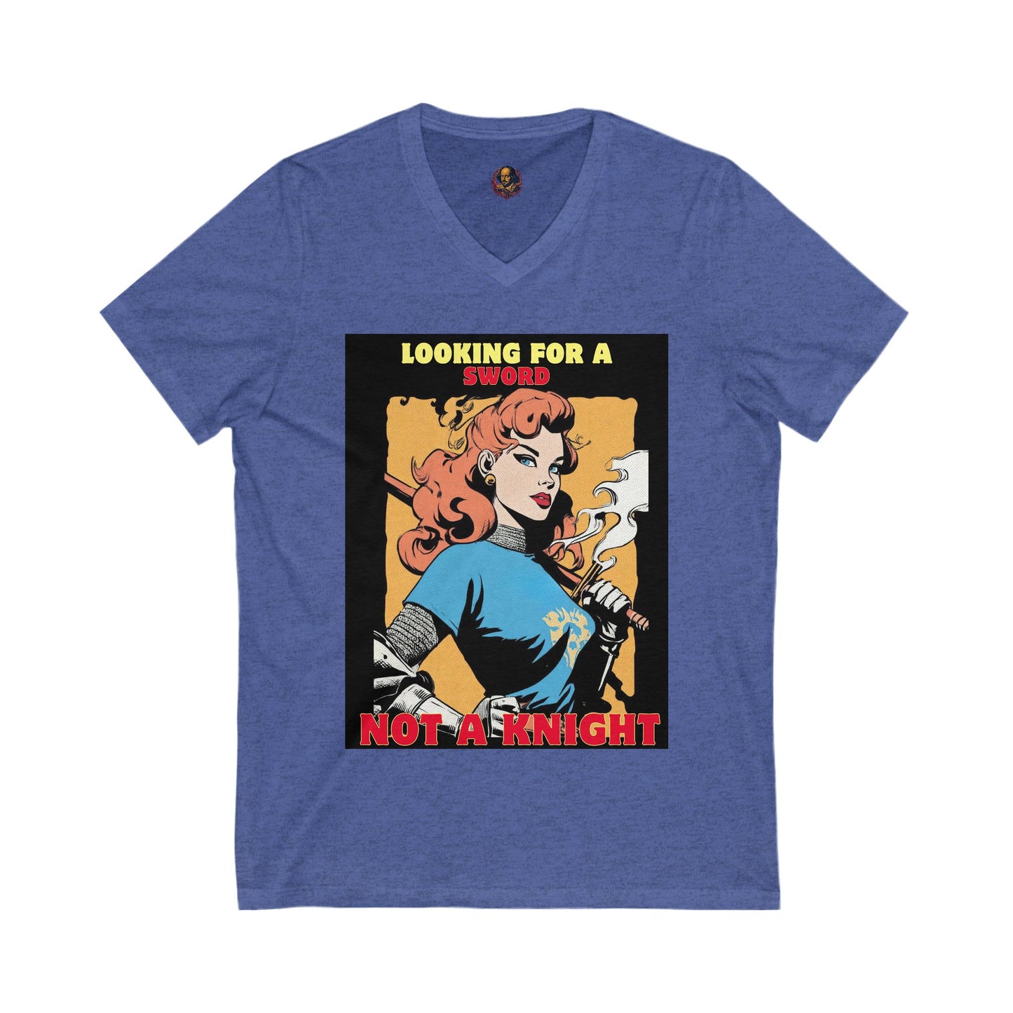 Looking for a Sword Not a Knight Unisex V-Neck Tee