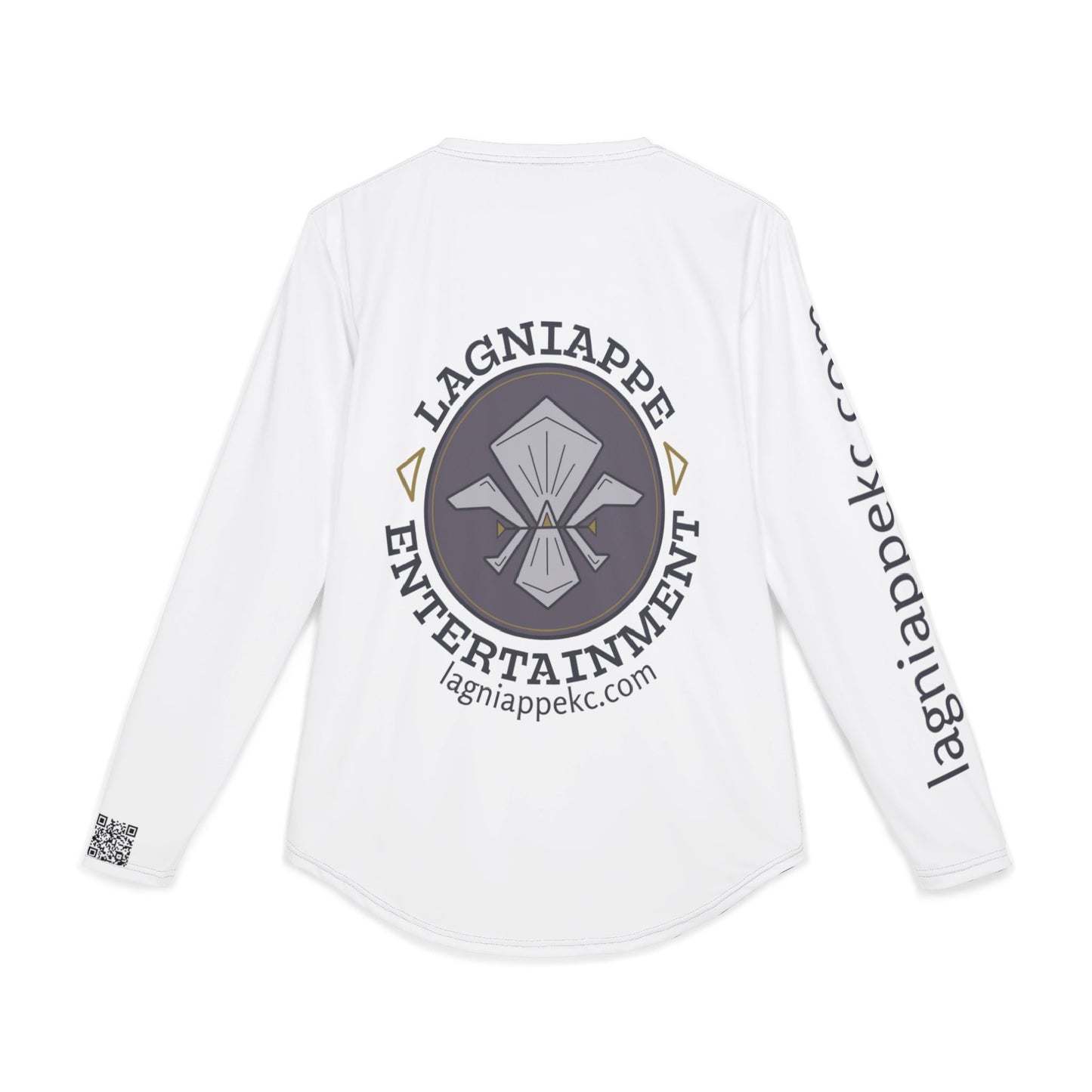 Lagniappe Entertainment Dark Color Logo - Men's UV Protection Long Sleeve Shirt (AOP)