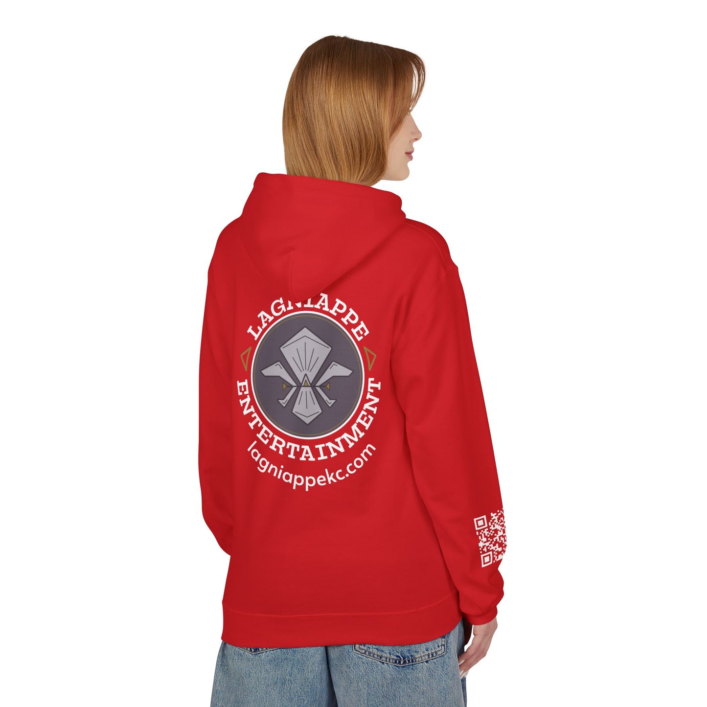Lagniappe Entertainment Light Color Logo - Unisex Hoodie with Lagniappe Entertainment Design, Casual Streetwear, Gift for Music Lovers, Comfortable Layer, Festival Essential