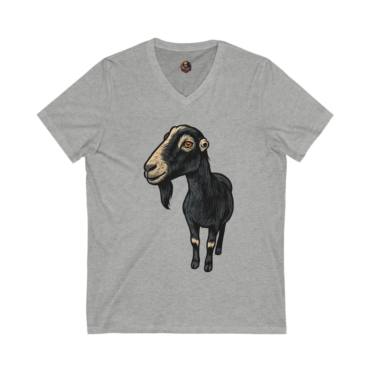 Nevermore Goat Unisex V-Neck Tee
