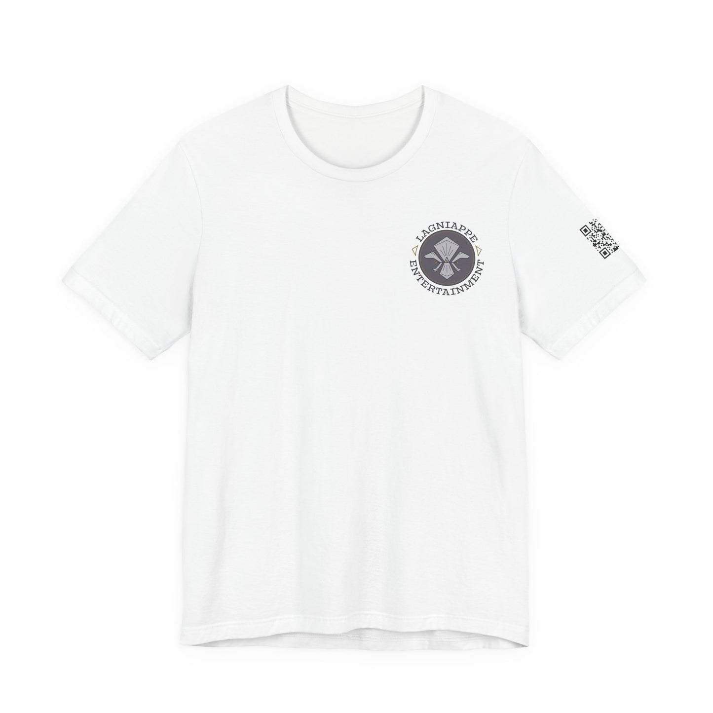 Lagniappe Entertainment Dark Color Logo - Unisex Jersey Tee, Casual Tee, Graphic T-Shirt, Unique Gift, Birthday Gift, Music Festival Apparel