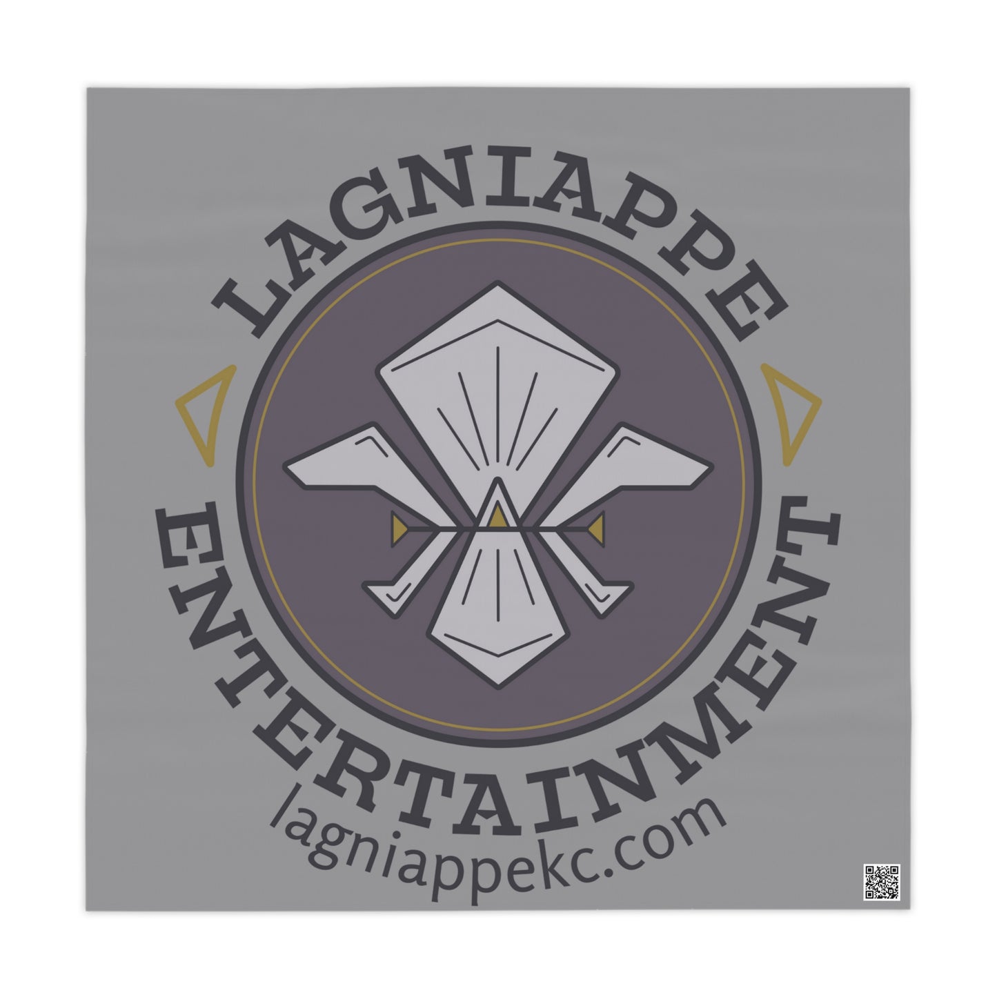 Lagniappe Entertainment Large Dark Color Logo Tablecloth