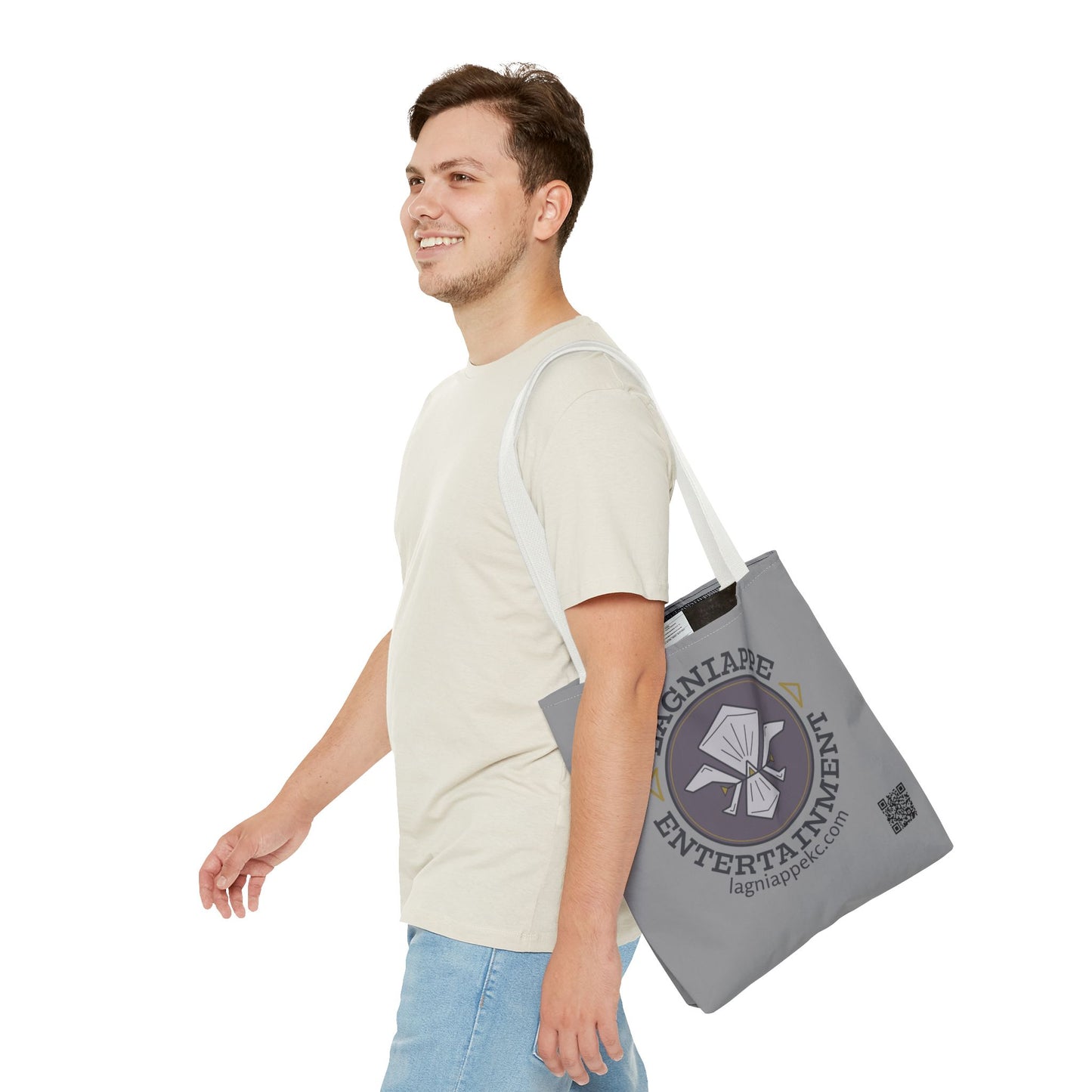 Lagniappe Entertainment Dark Color Logo Tote Bag