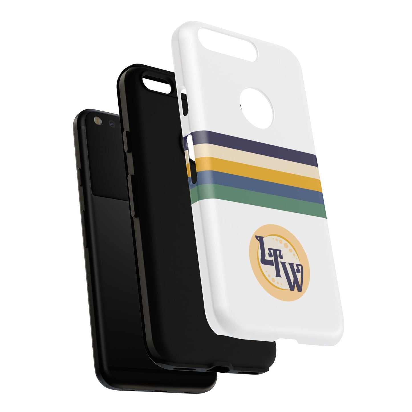 LTW Color Stripe and Monogram Tough Phone Case - Google Pixel