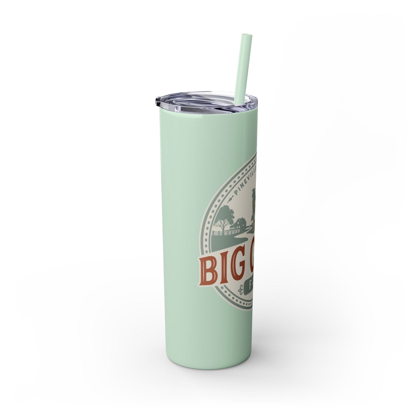 Big Creek Farm Skinny Tumbler with Straw, 20oz