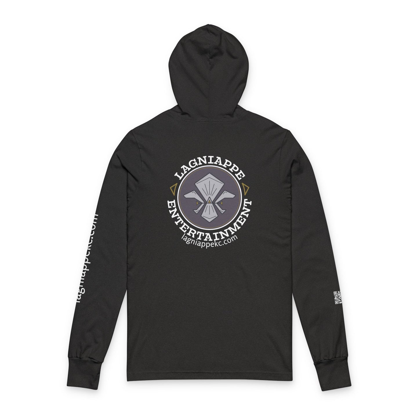 Lagniappe Entertainment Light Color Logo - Unisex Hoodie with Lagniappe Entertainment Design, Casual Streetwear, Gift for Music Lovers, Comfortable Layer, Festival Essential