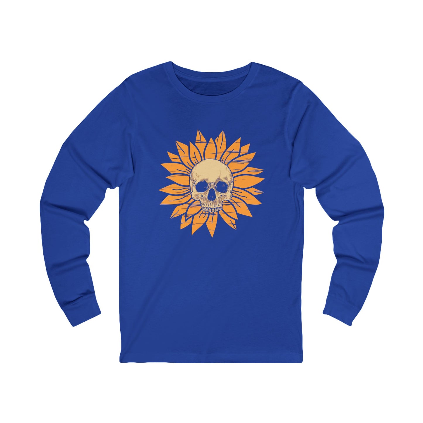 Skull Sunflower Long Sleeve Tee Unisex