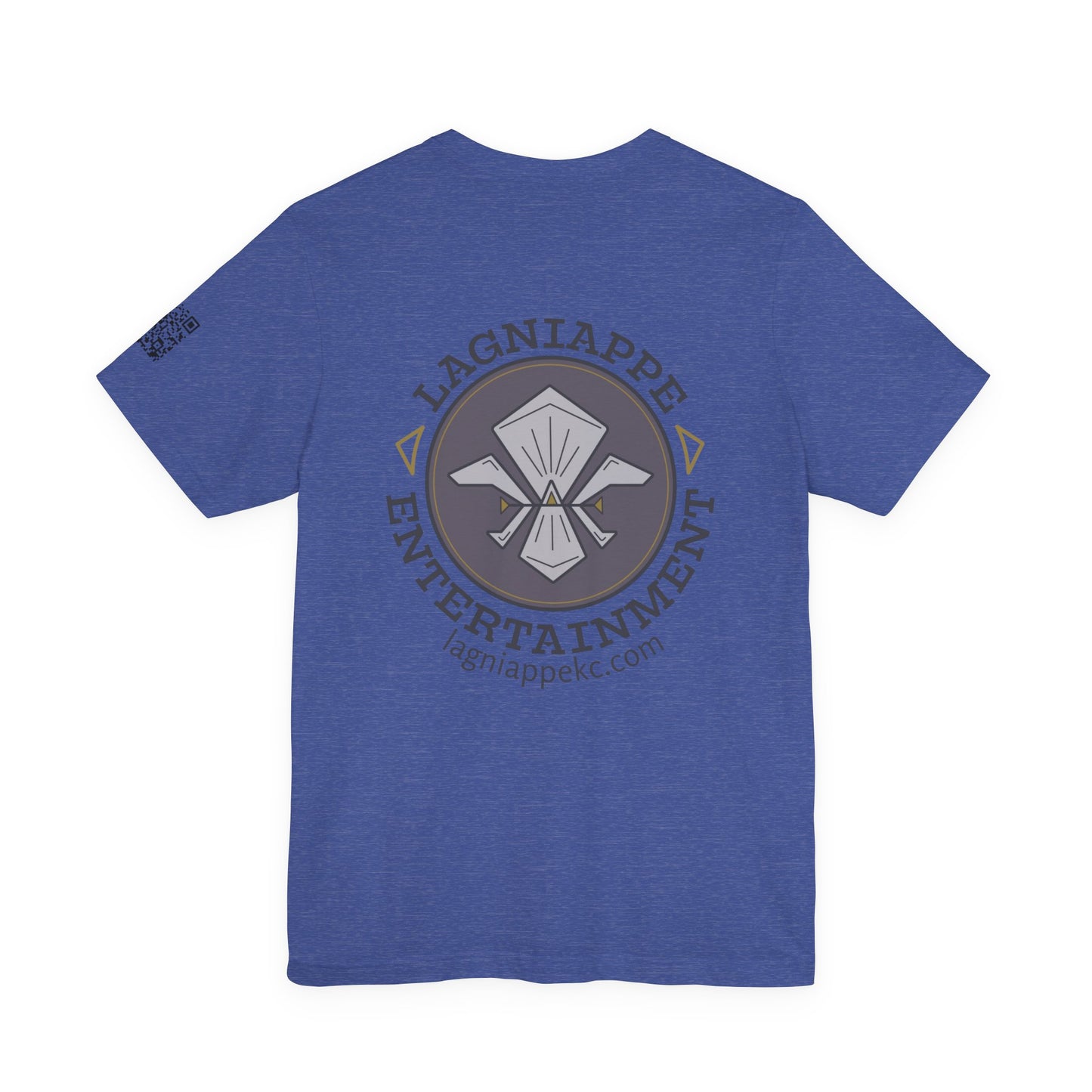 Lagniappe Entertainment Dark Color Logo - Unisex Jersey Tee, Casual Tee, Graphic T-Shirt, Unique Gift, Birthday Gift, Music Festival Apparel