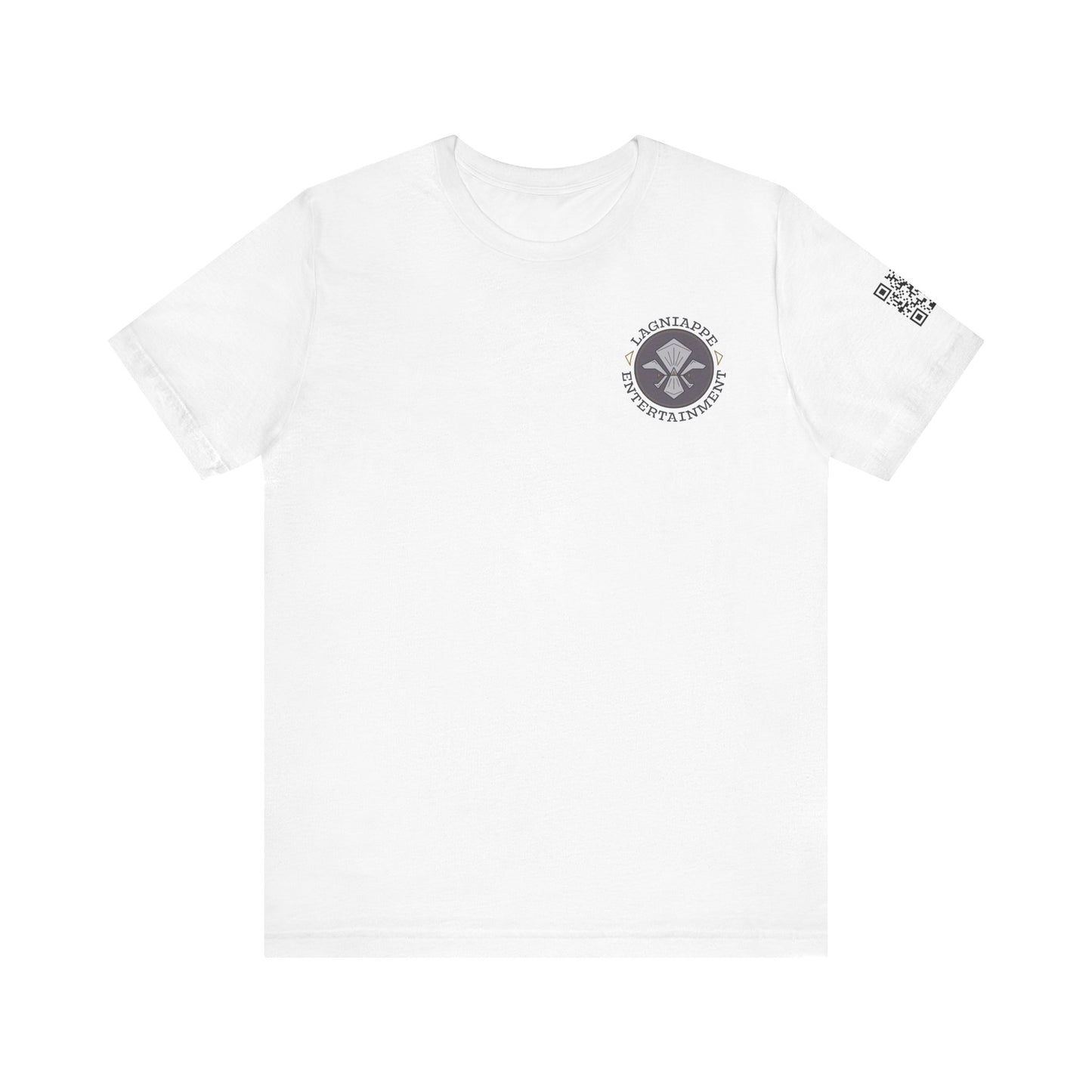Lagniappe Entertainment Dark Color Logo - Unisex Jersey Tee, Casual Tee, Graphic T-Shirt, Unique Gift, Birthday Gift, Music Festival Apparel