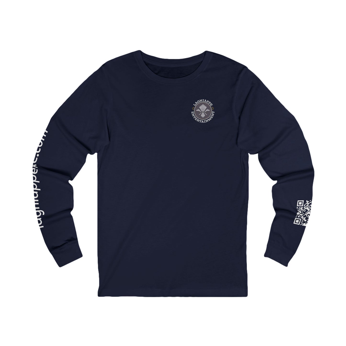 Lagniappe Entertainment Dark Color Logo - Men's UV Protection Long Sleeve Shirt (AOP)