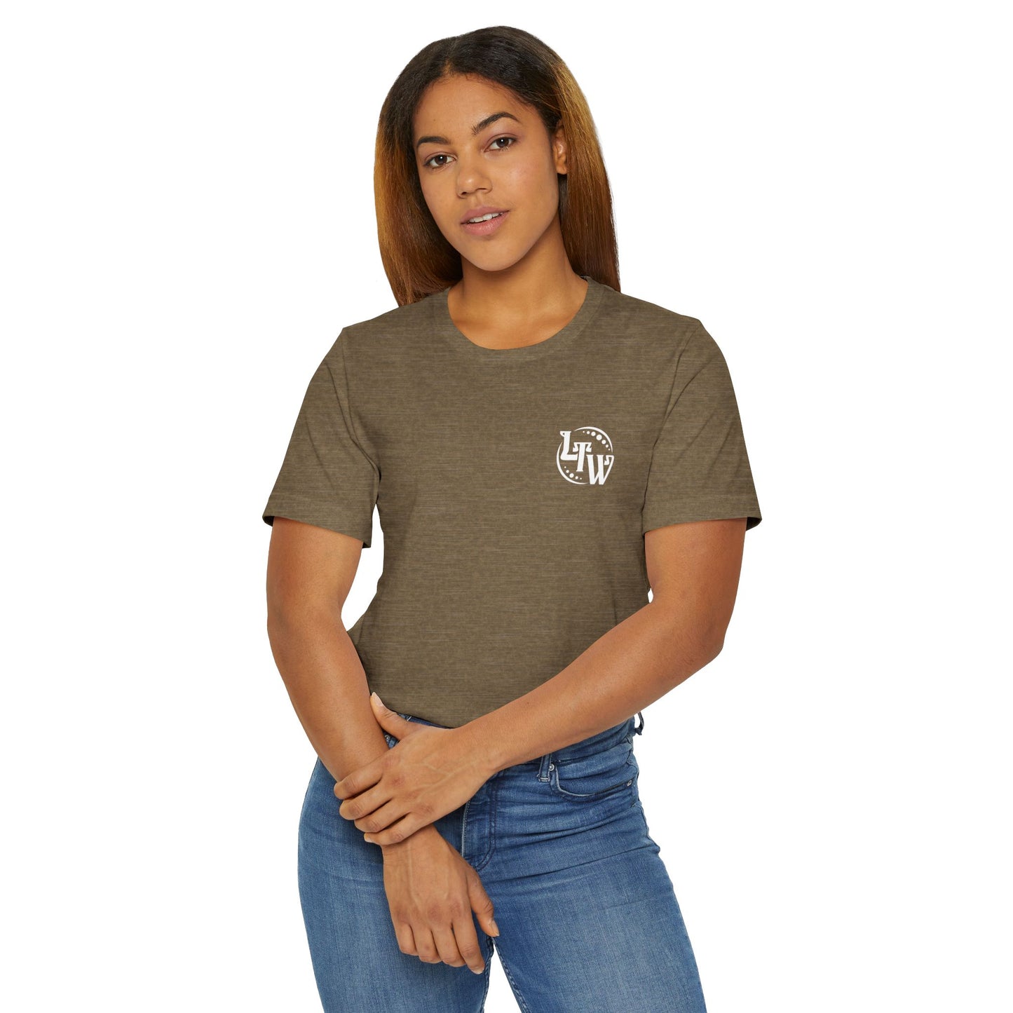 LTW White Monogram Unisex Jersey T-Shirt