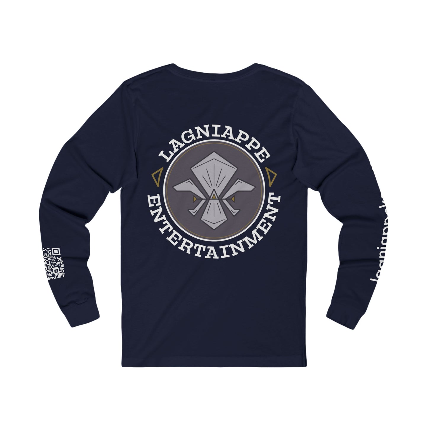 Lagniappe Entertainment Dark Color Logo - Men's UV Protection Long Sleeve Shirt (AOP)
