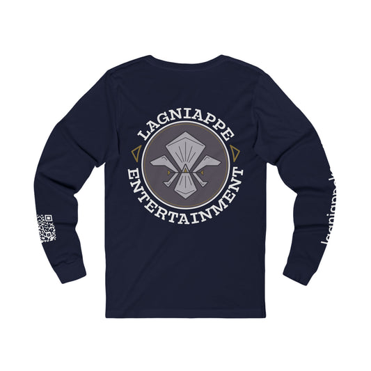 Lagniappe Entertainment Dark Color Logo - Men's UV Protection Long Sleeve Shirt (AOP)