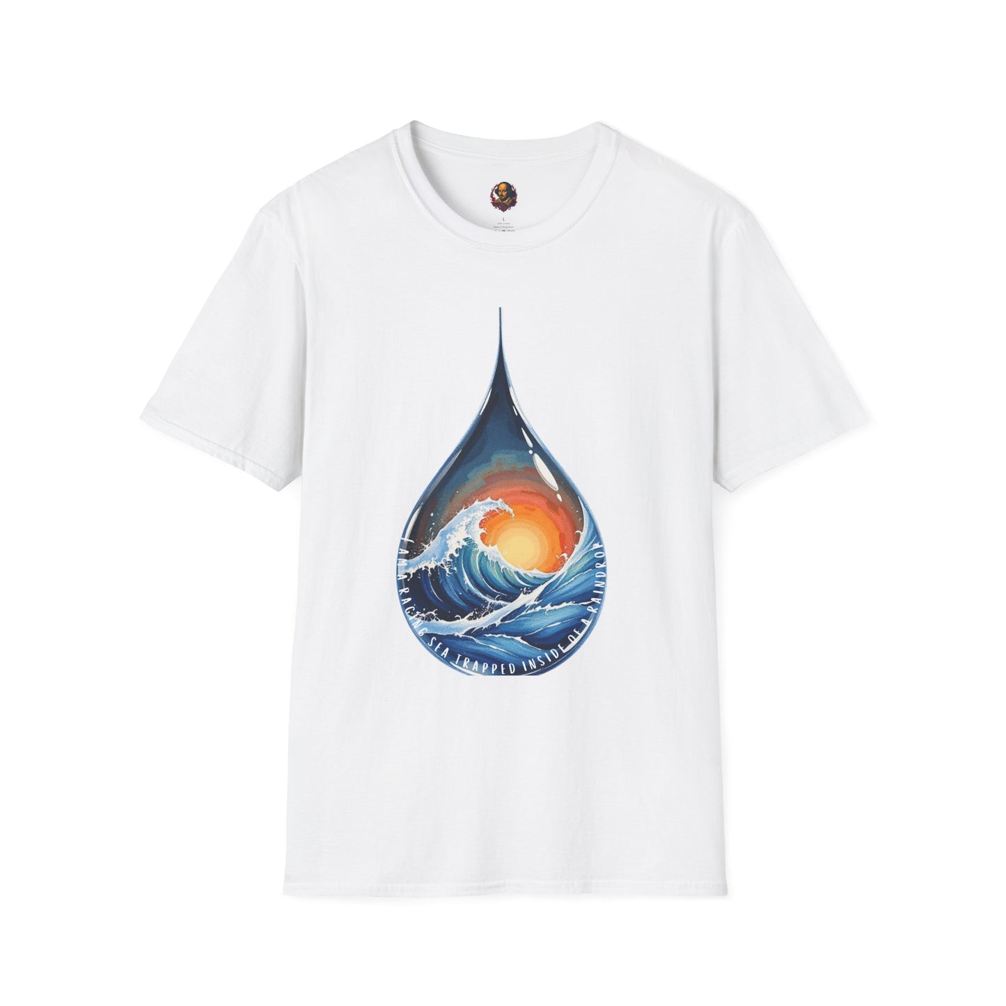 Raging Sea Trapped Inside a Raindrop Unisex Tee