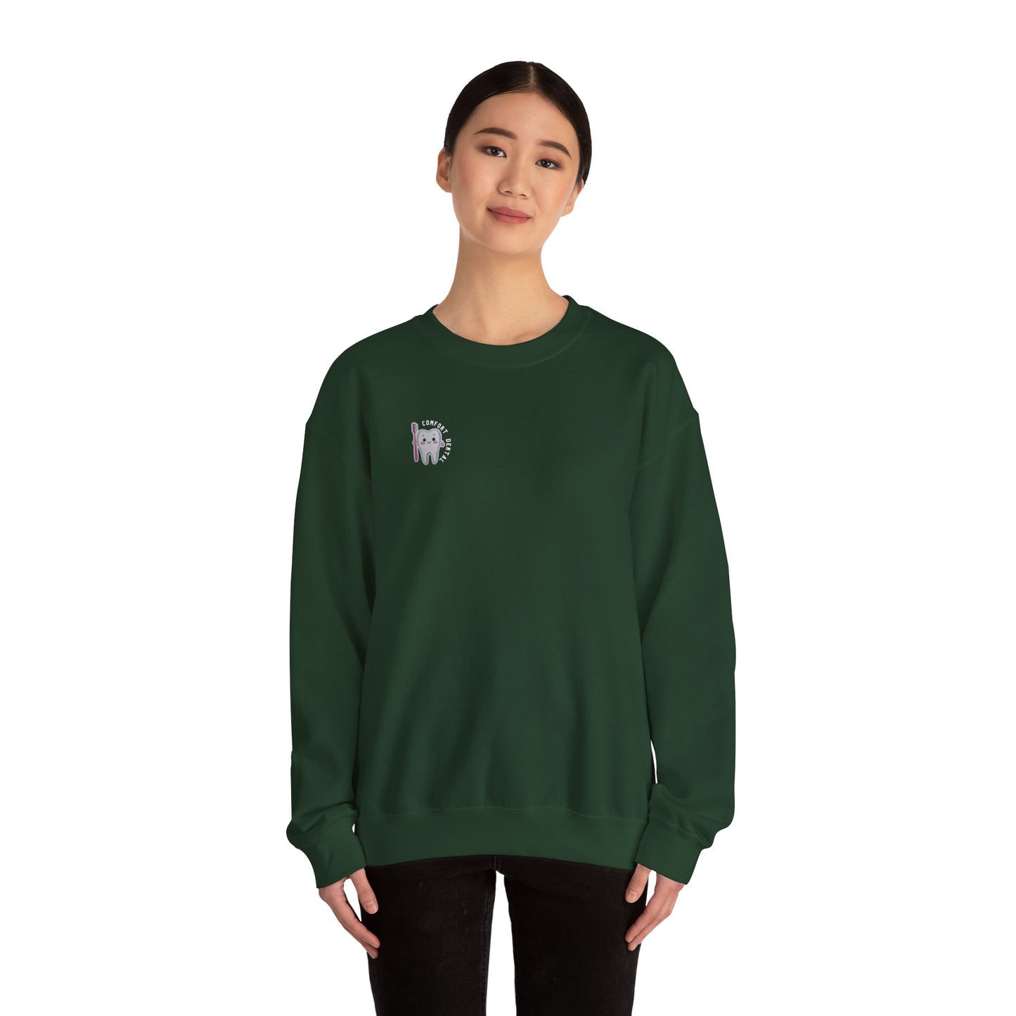 Comfort Dental Pocket Logo Crewneck Sweatshirt Unisex