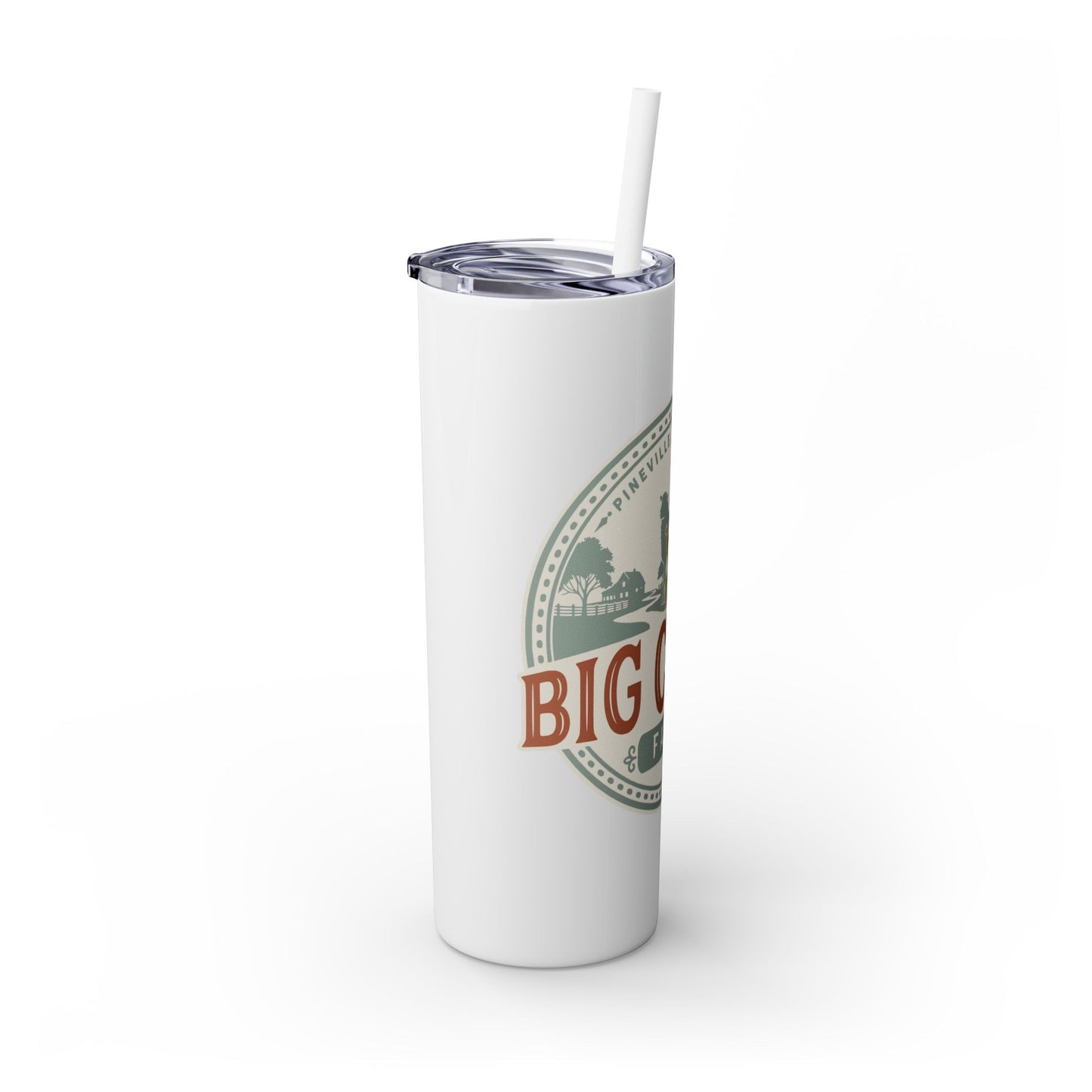 Big Creek Farm Skinny Tumbler with Straw, 20oz