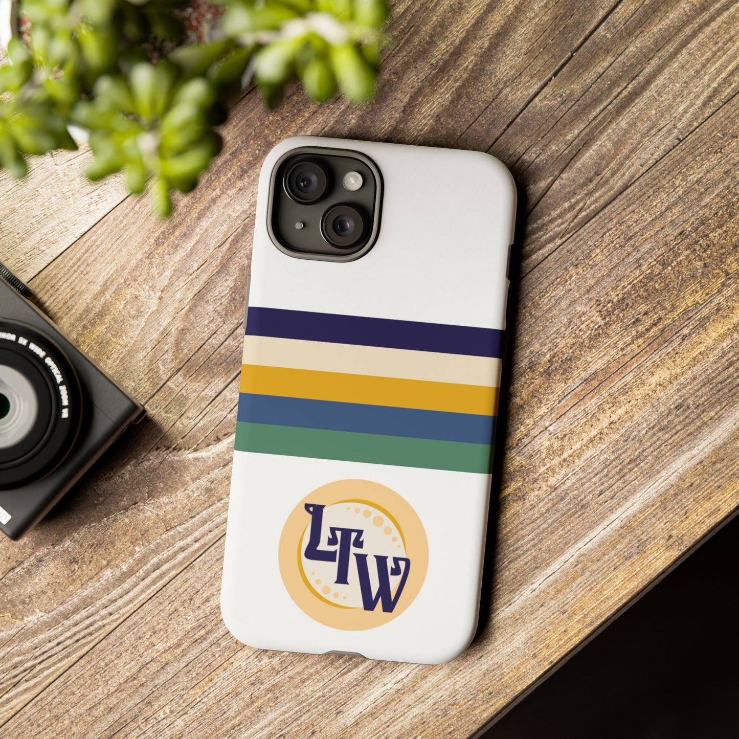 LTW Color Stripe and Monogram Tough Phone Case - iPhone