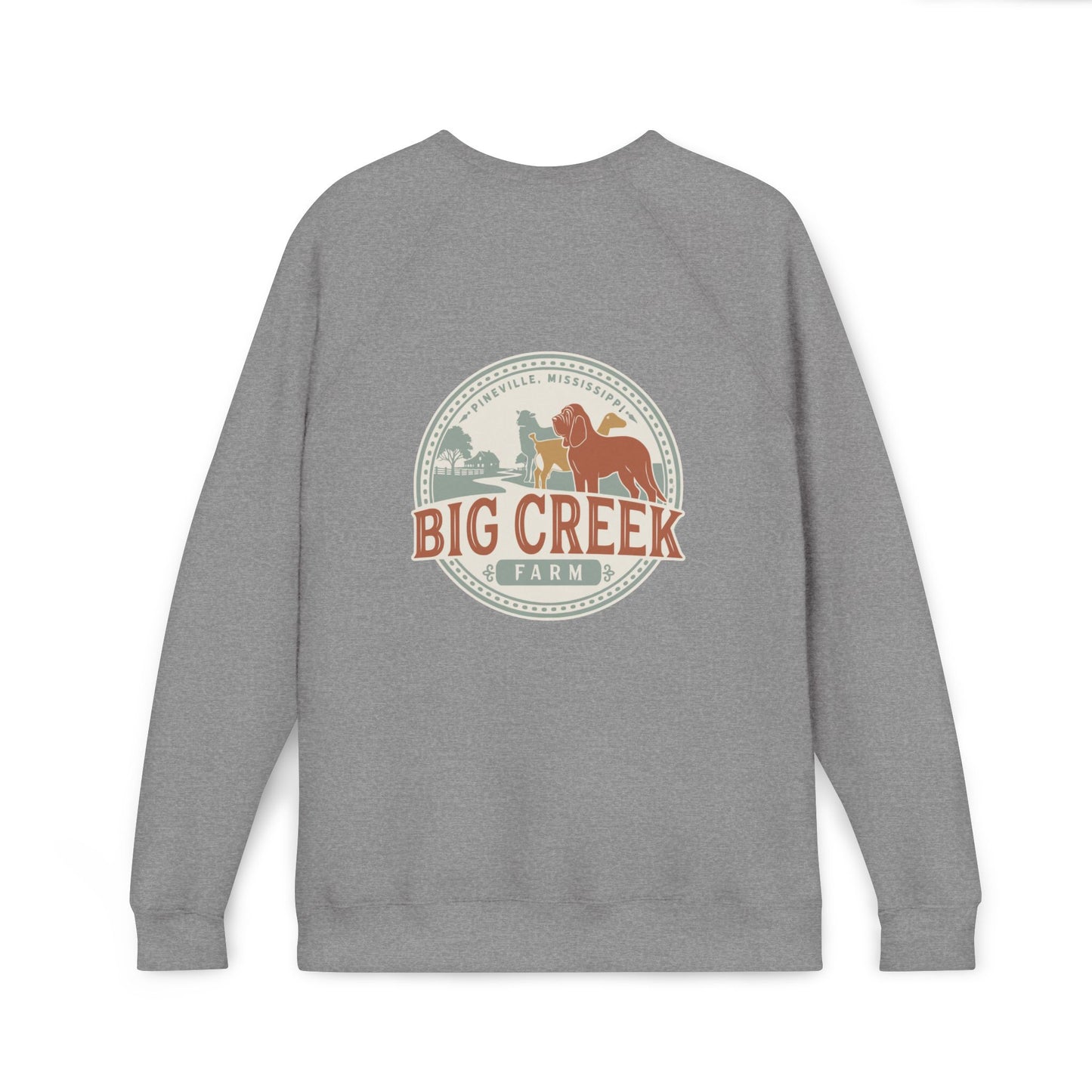 Big Creek Farm Unisex Raglan Sweatshirt