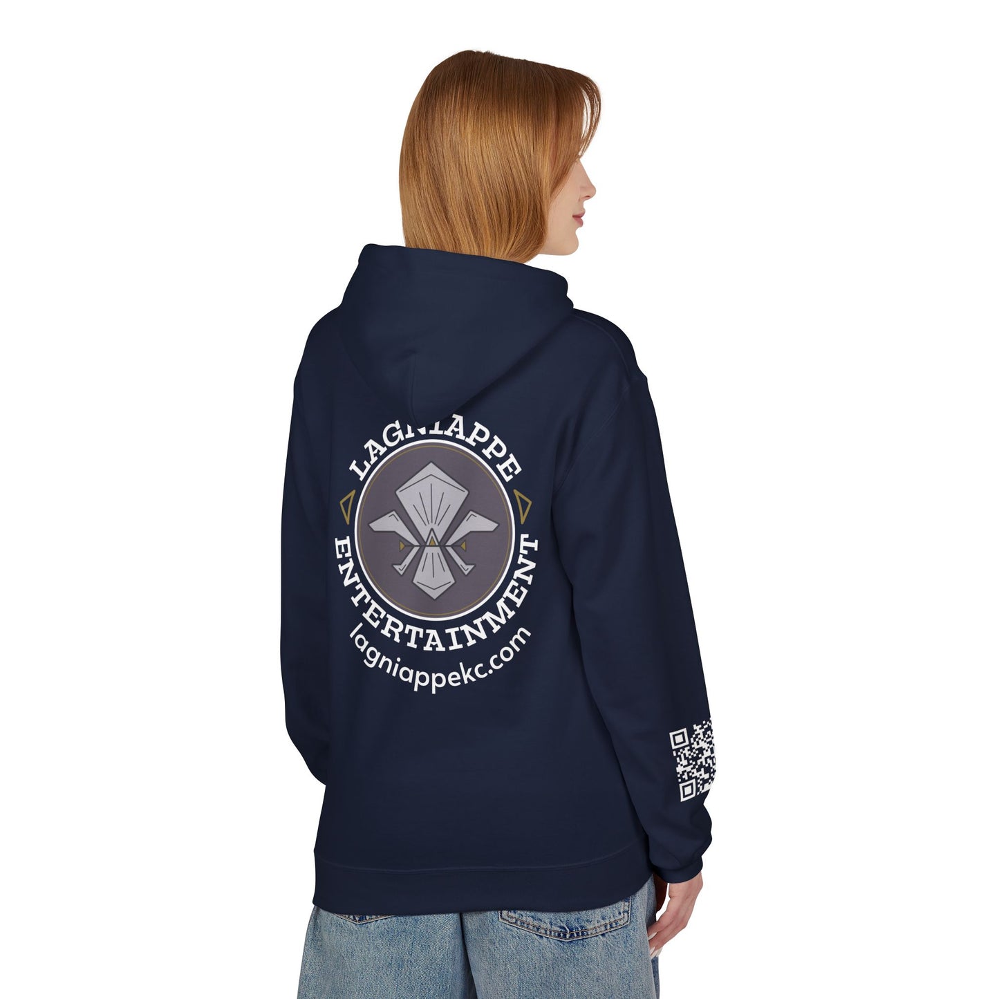 Lagniappe Entertainment Light Color Logo - Unisex Hoodie with Lagniappe Entertainment Design, Casual Streetwear, Gift for Music Lovers, Comfortable Layer, Festival Essential