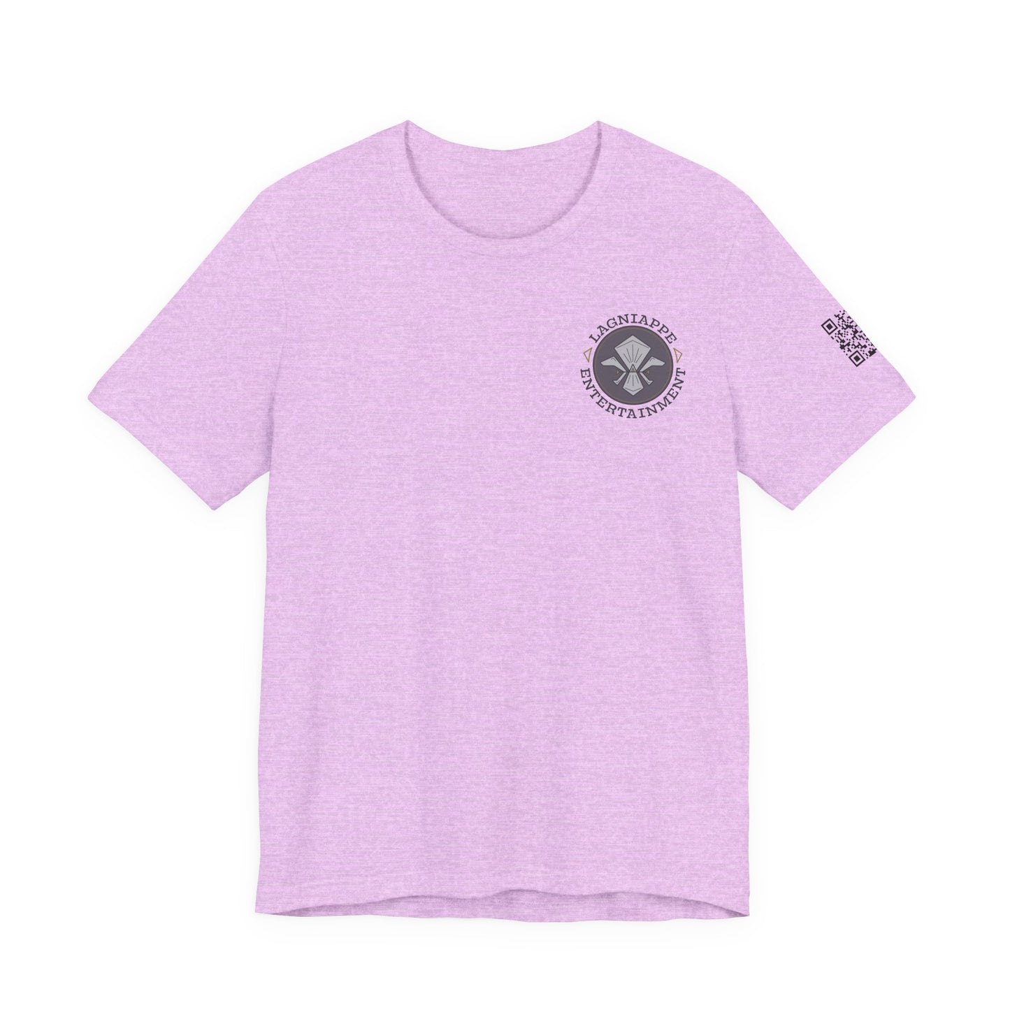 Lagniappe Entertainment Dark Color Logo - Unisex Jersey Tee, Casual Tee, Graphic T-Shirt, Unique Gift, Birthday Gift, Music Festival Apparel