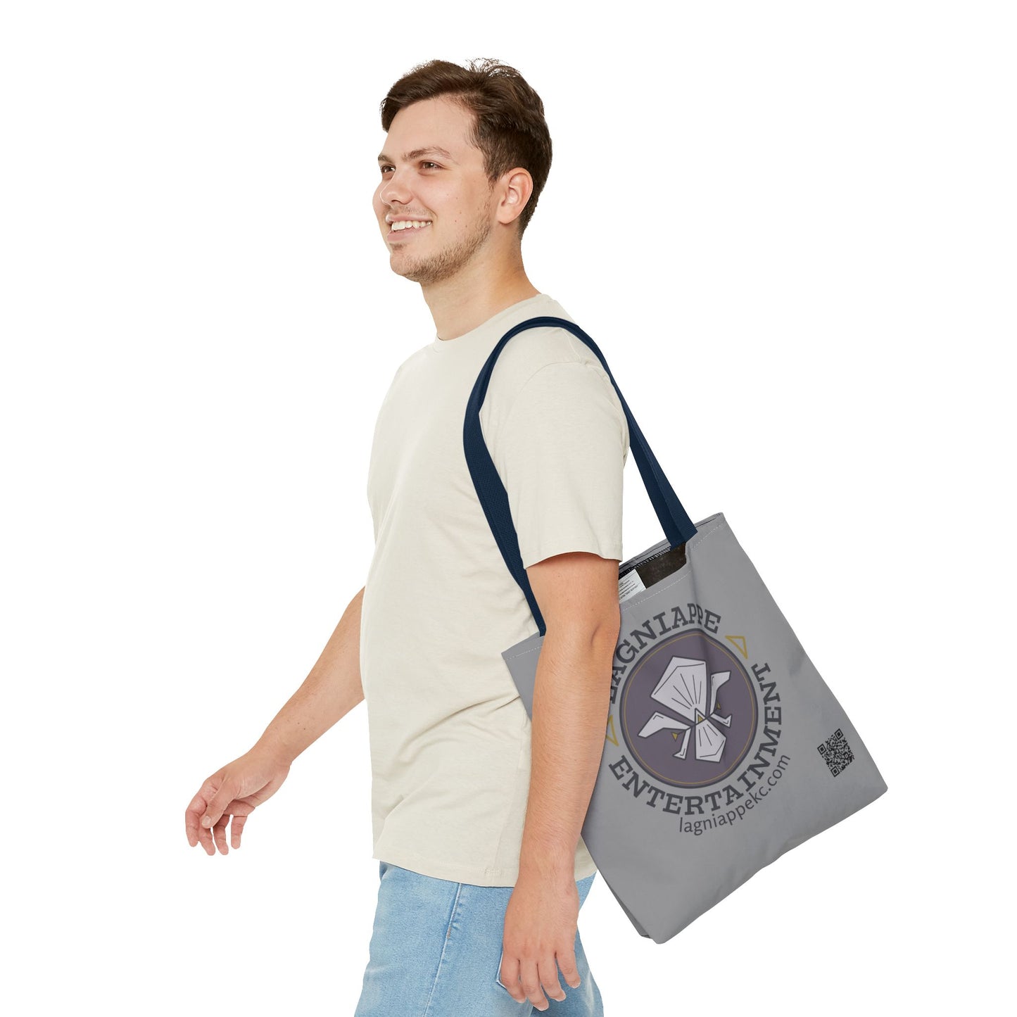 Lagniappe Entertainment Dark Color Logo Tote Bag