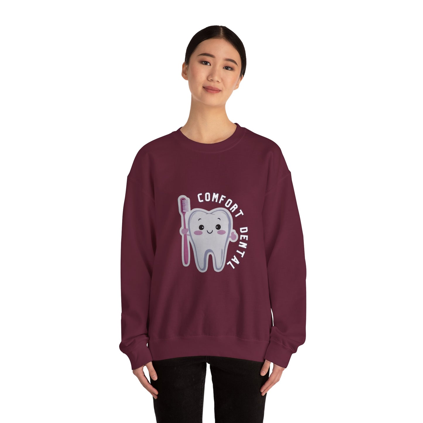 Comfort Dental Front Logo Crewneck Sweatshirt Unisex