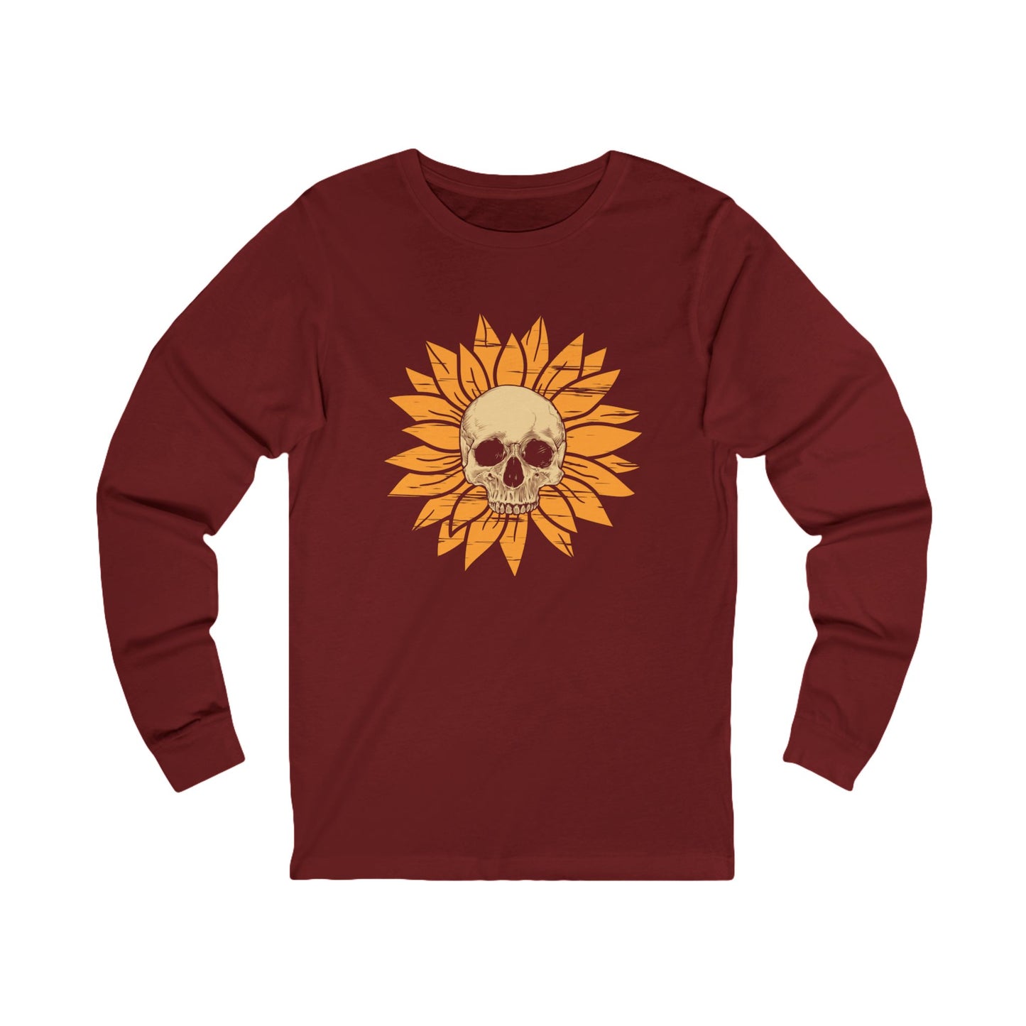 Skull Sunflower Long Sleeve Tee Unisex