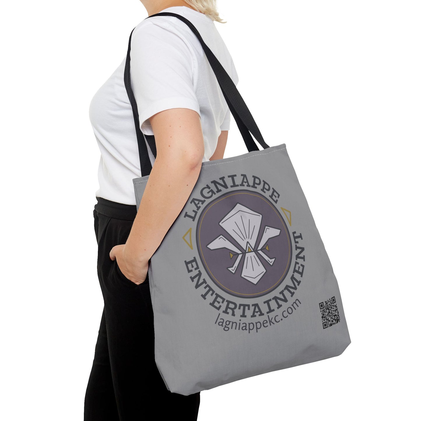 Lagniappe Entertainment Dark Color Logo Tote Bag