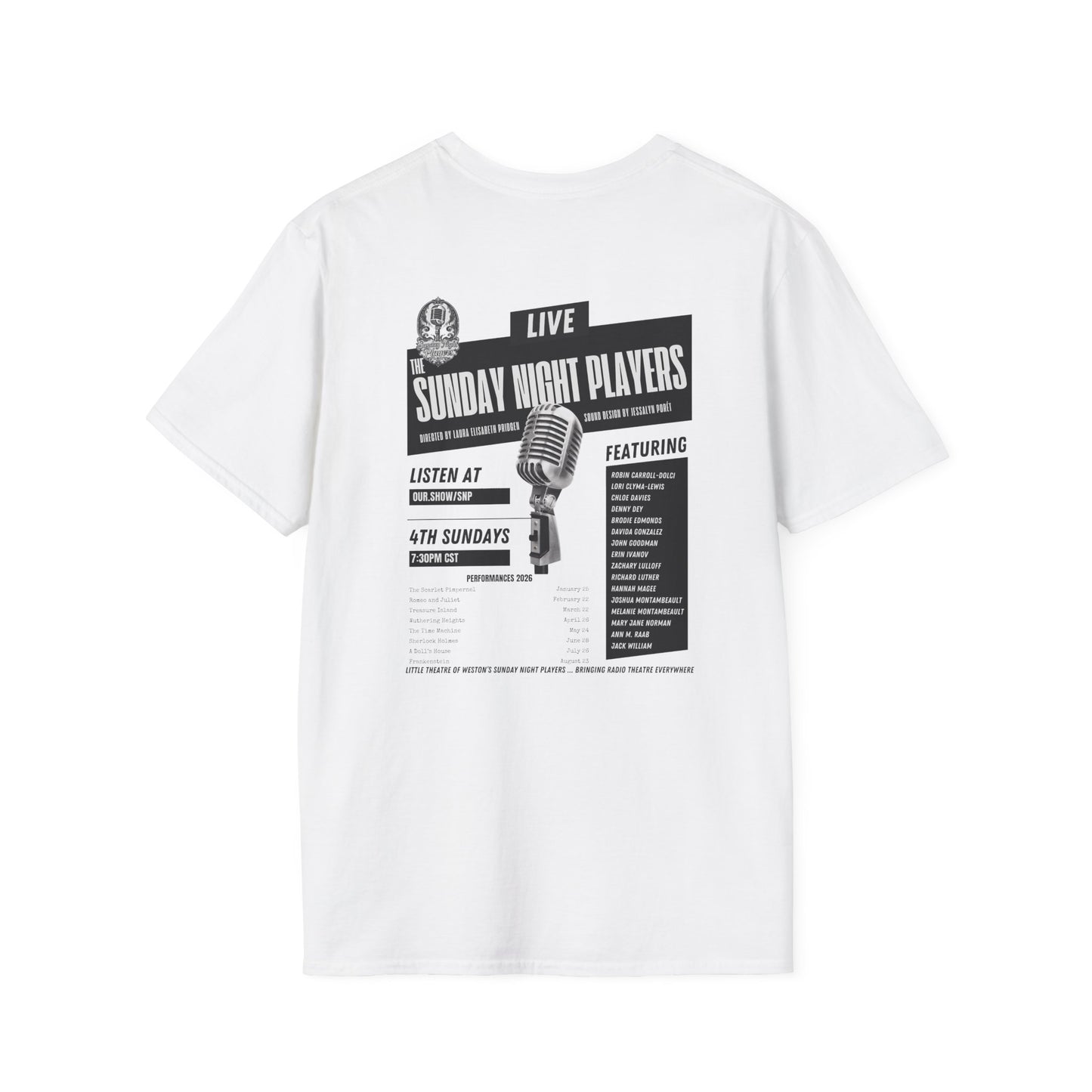 2026 Sunday Night Players Poster Unisex Tee