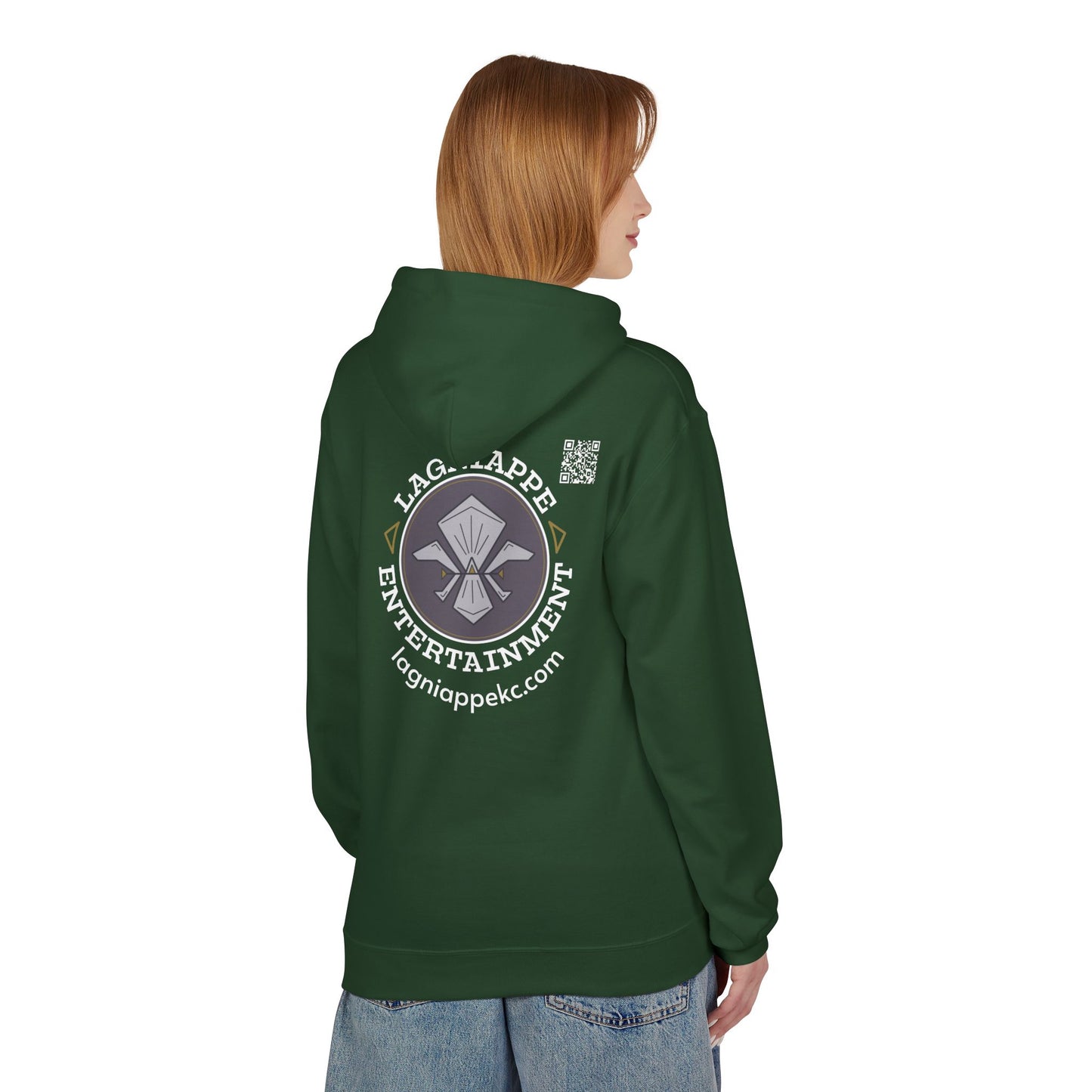 Lagniappe Entertainment Light Color Logo - Unisex Hoodie with Lagniappe Entertainment Design, Casual Streetwear, Gift for Music Lovers, Comfortable Layer, Festival Essential