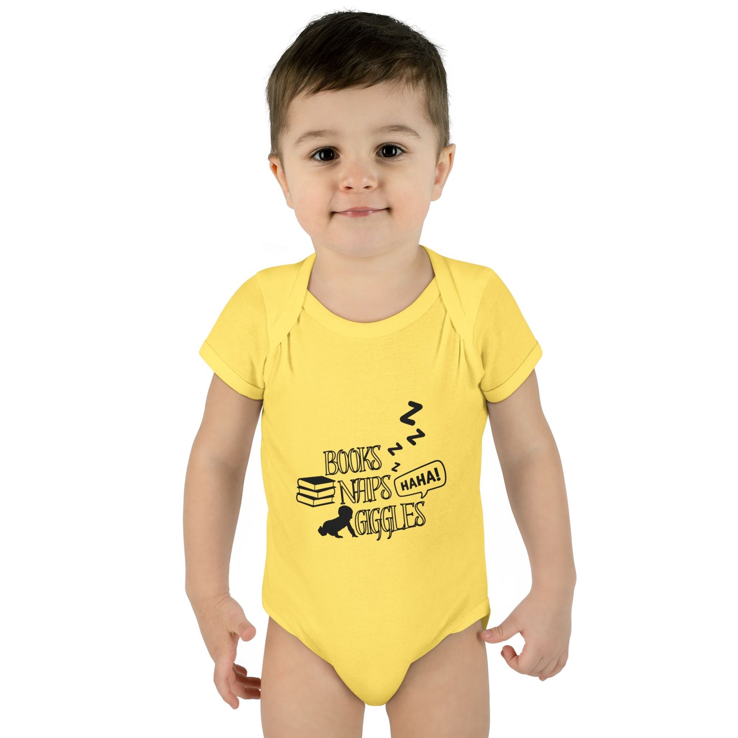 Books, Naps, Giggles Infant Onesie