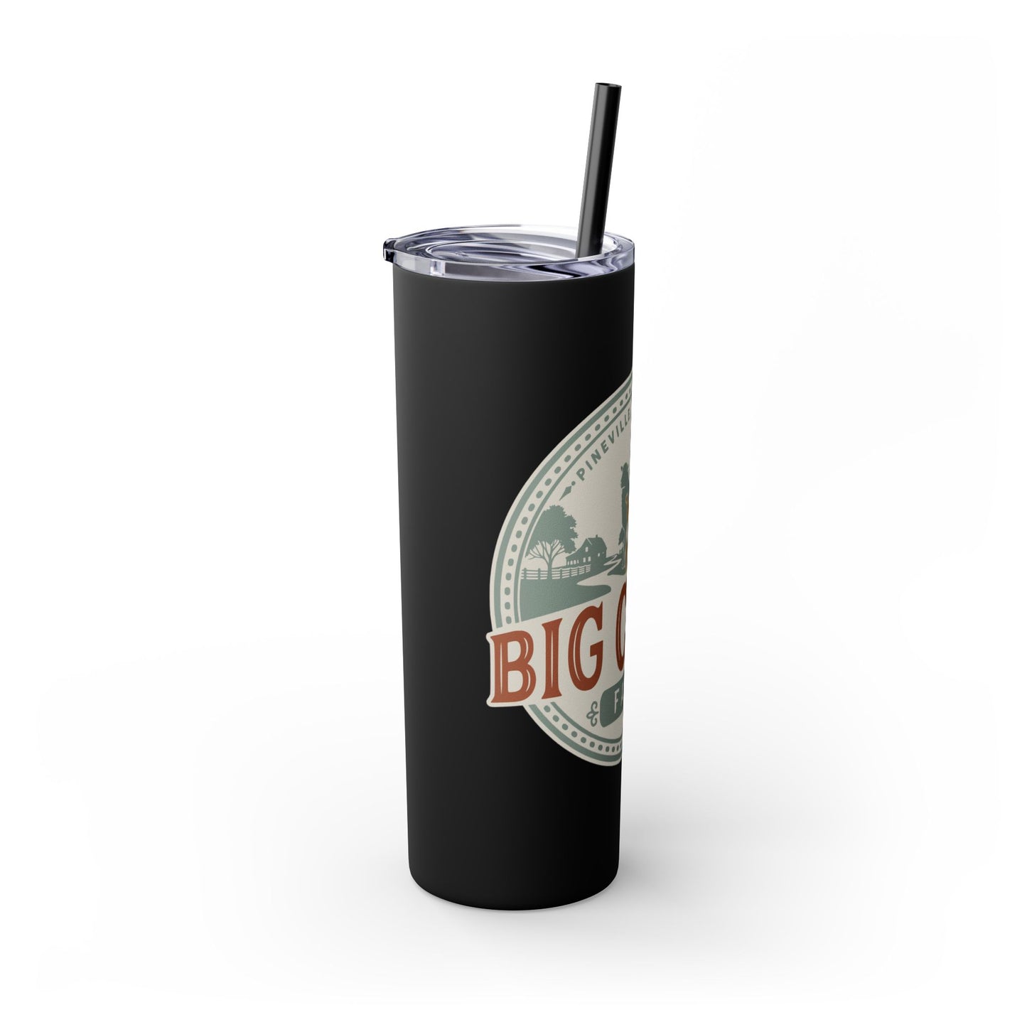 Big Creek Farm Skinny Tumbler with Straw, 20oz