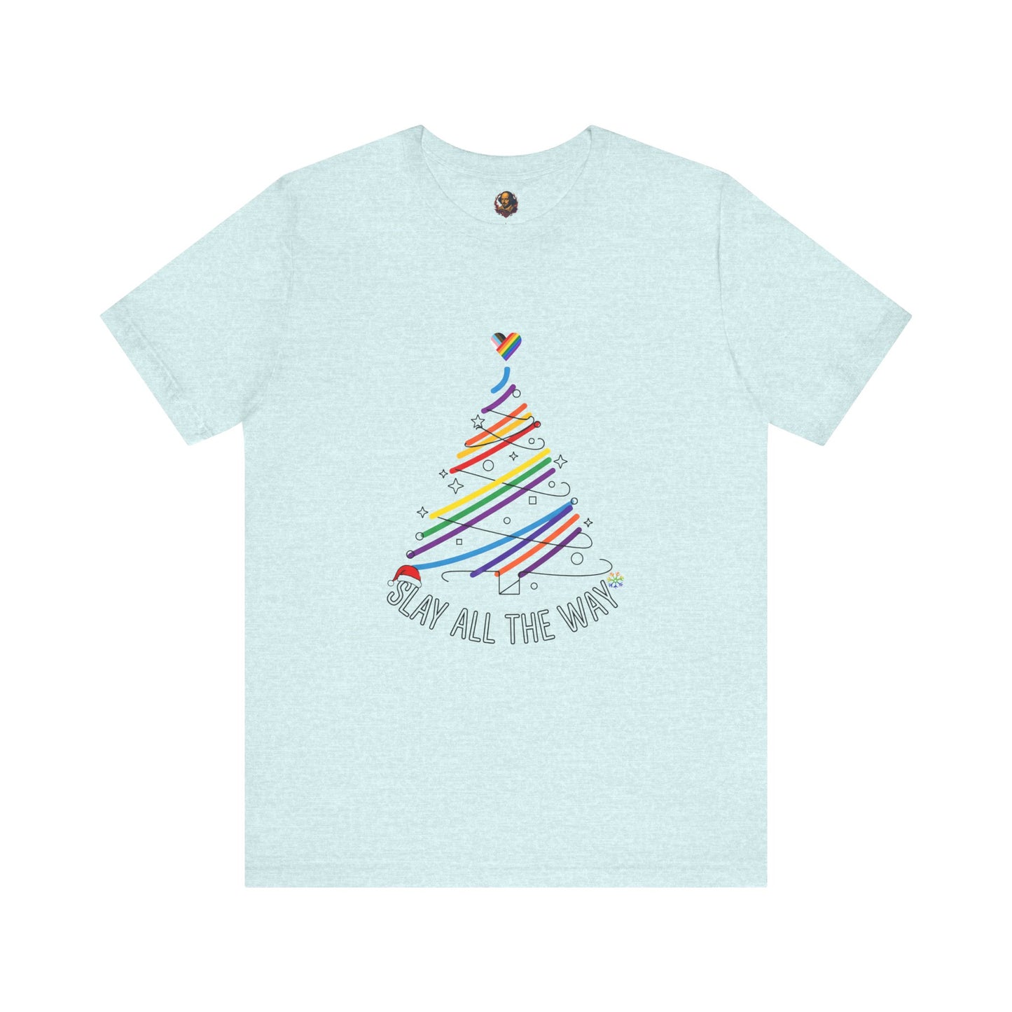 Slay All The Way Rainbow Christmas Unisex Tee