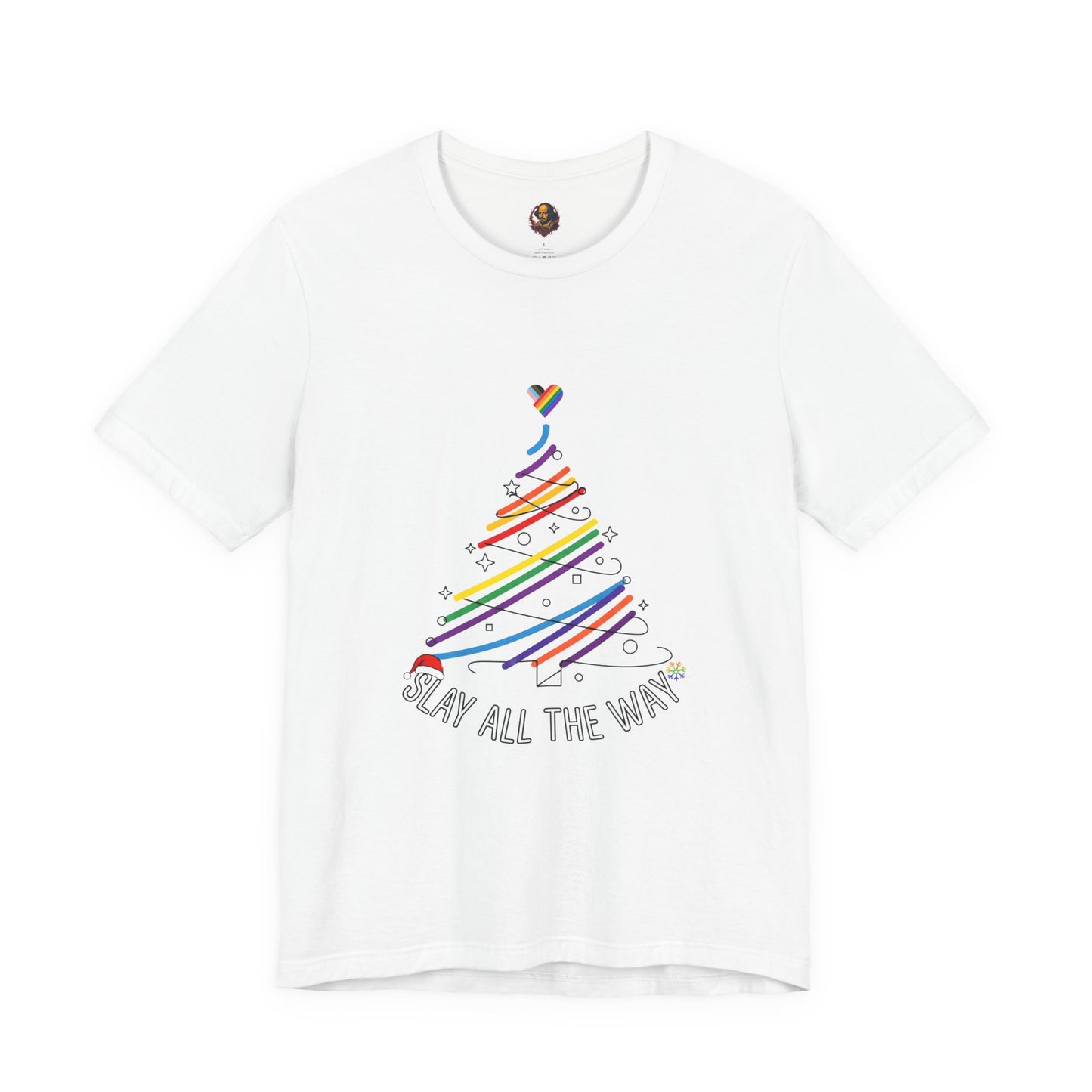 Slay All The Way Rainbow Christmas Unisex Tee