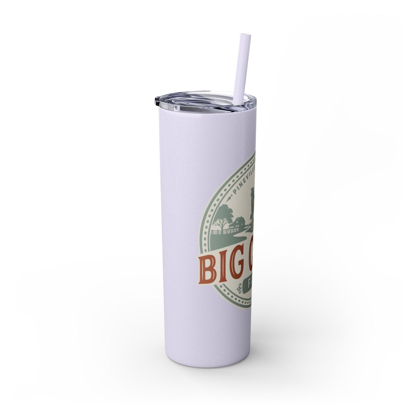 Big Creek Farm Skinny Tumbler with Straw, 20oz