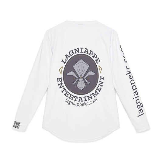 Lagniappe Entertainment Dark Color Logo - Men's UV Protection Long Sleeve Shirt (AOP)