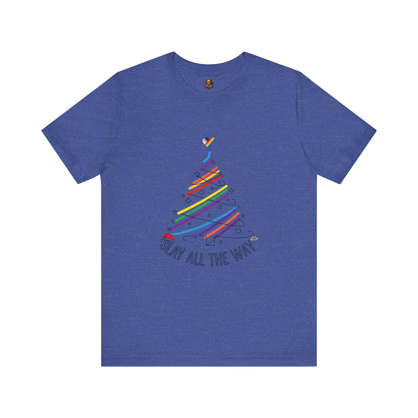 Slay All The Way Rainbow Christmas Unisex Tee