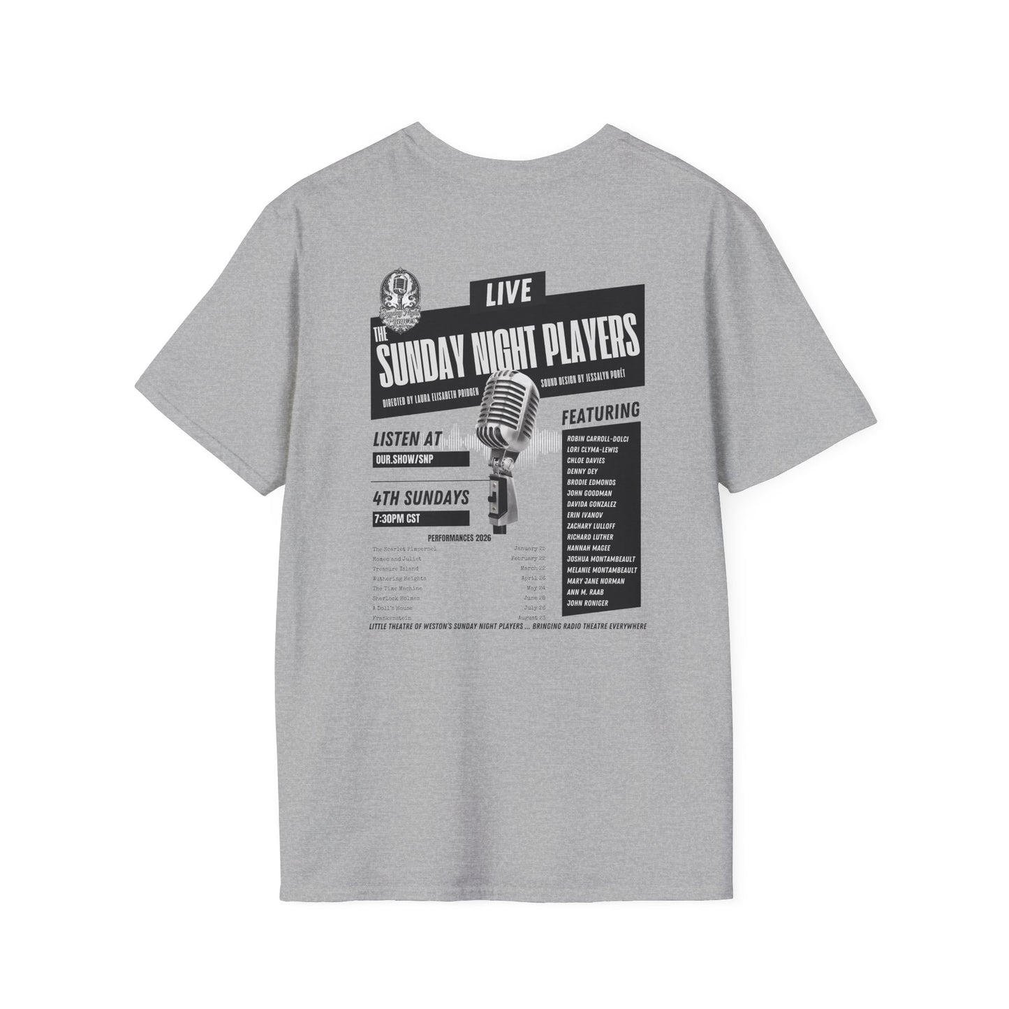 2026 Sunday Night Players Poster Unisex Tee