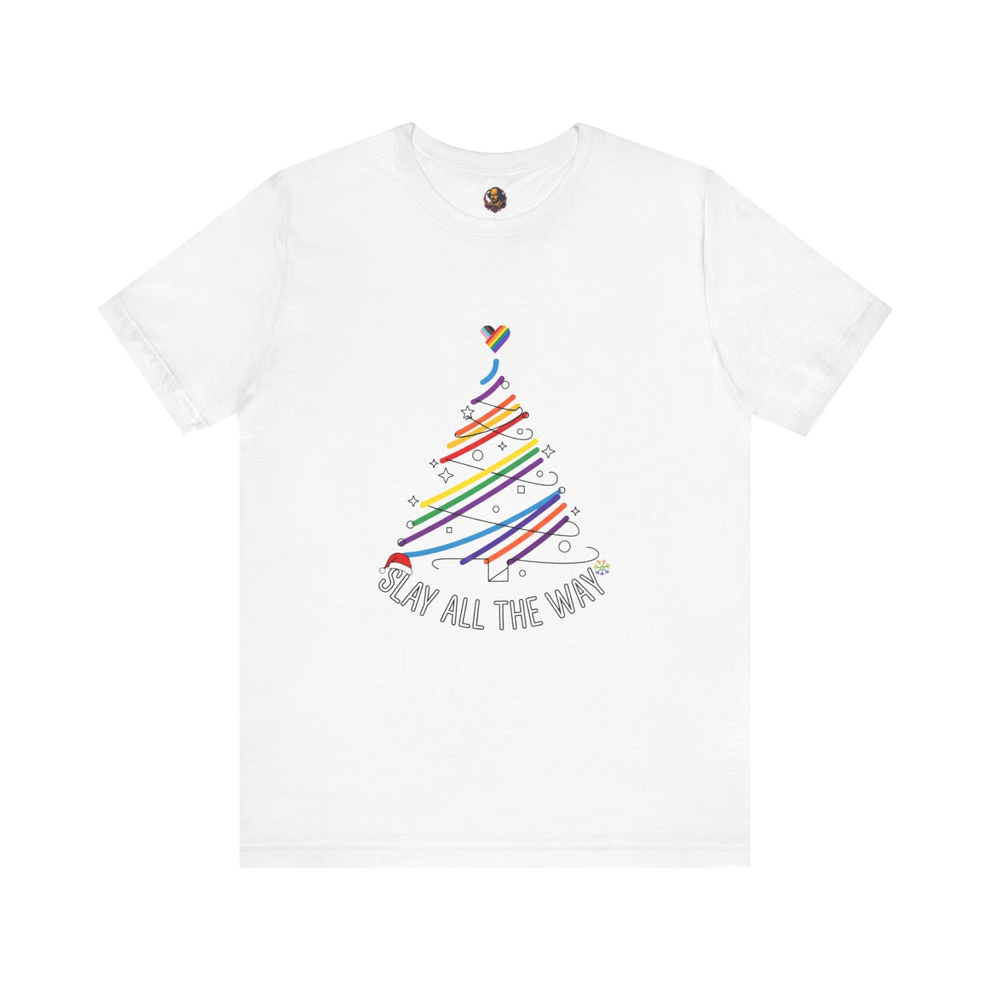Slay All The Way Rainbow Christmas Unisex Tee