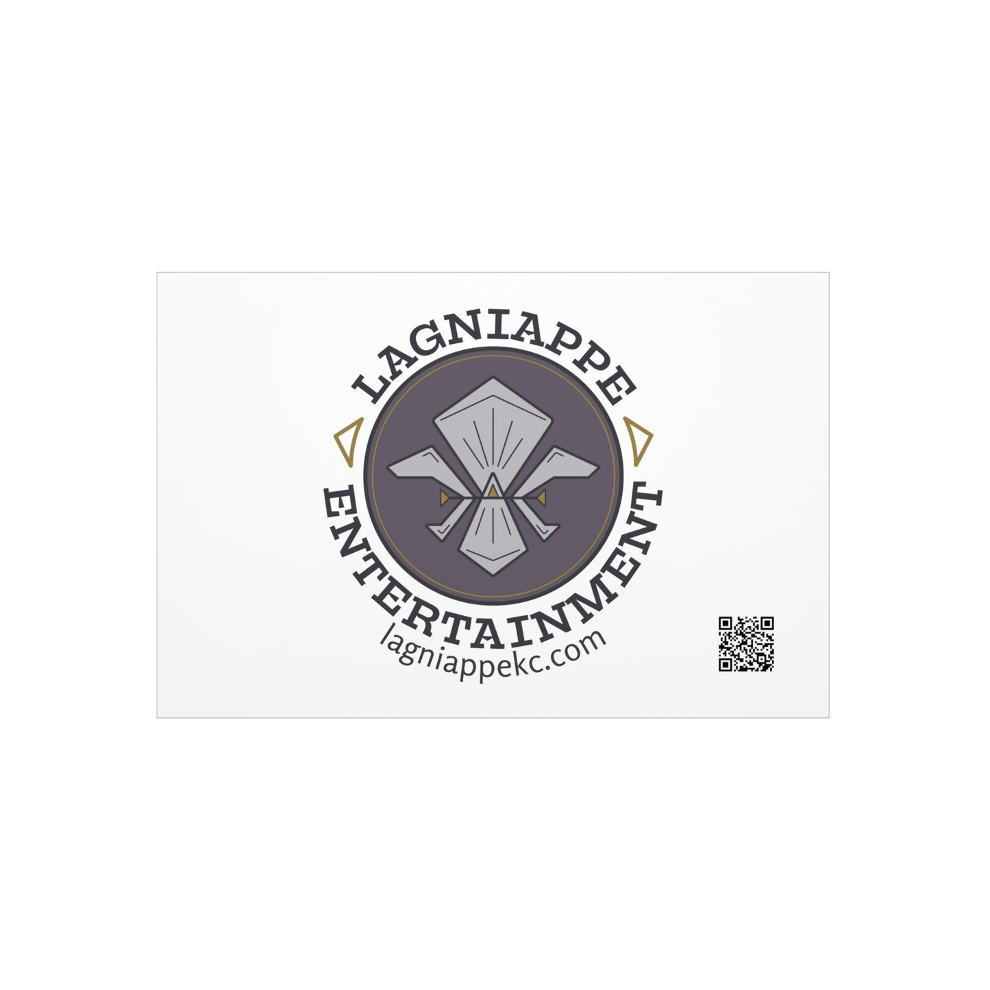 Lagniappe Entertainment Dark Color Logo Foam Board
