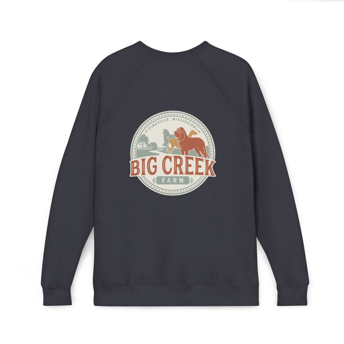 Big Creek Farm Unisex Raglan Sweatshirt