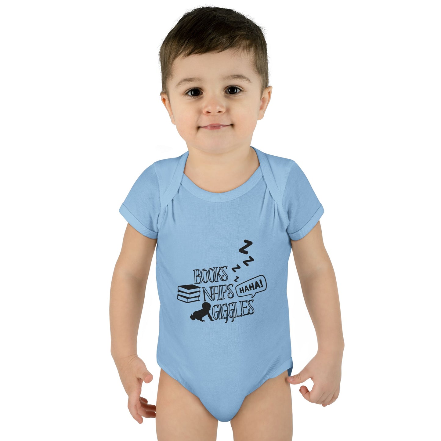 Books, Naps, Giggles Infant Onesie